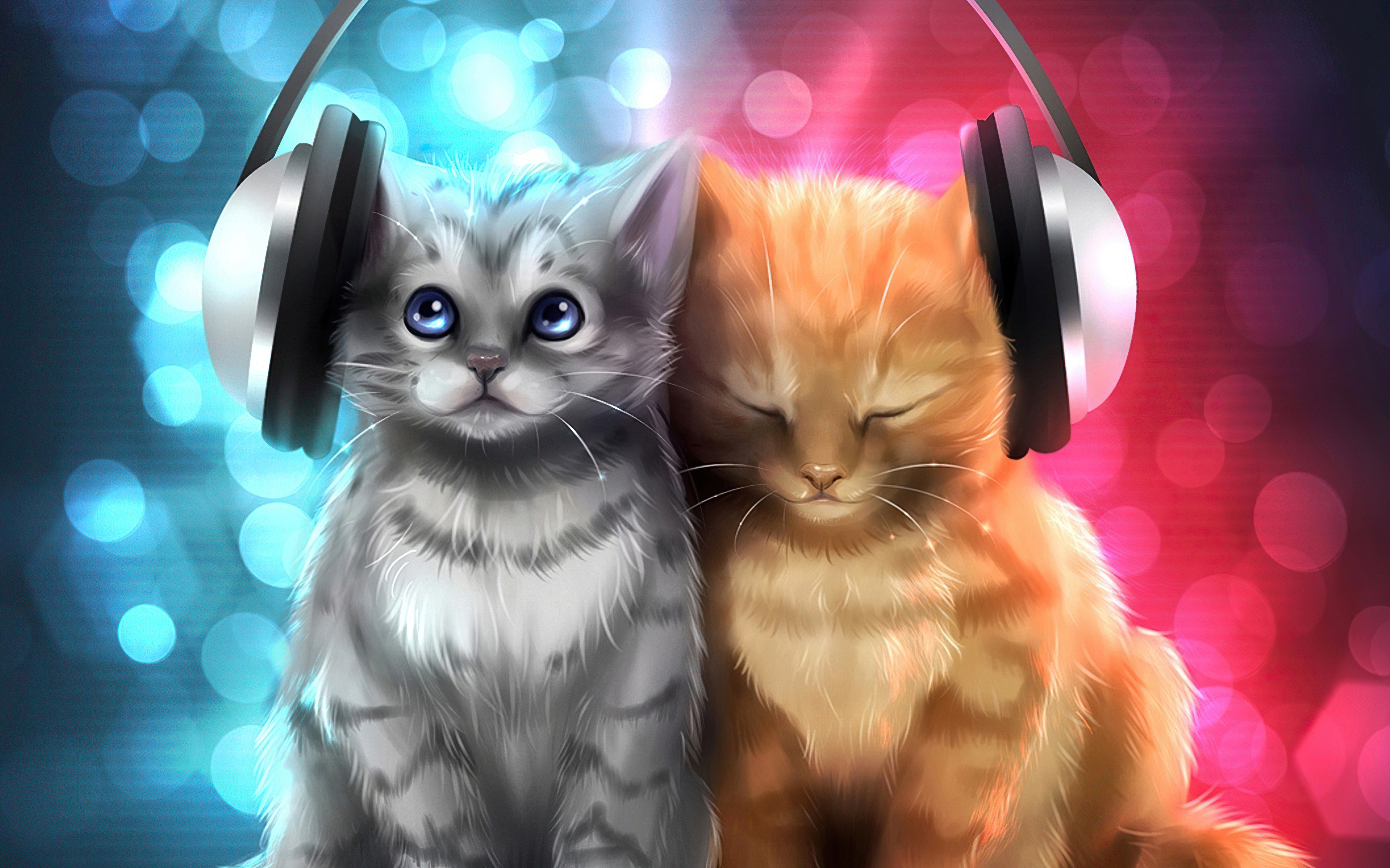 Cute Cats Listening Music, HD Artist, 4k Wallpapers, Images ...