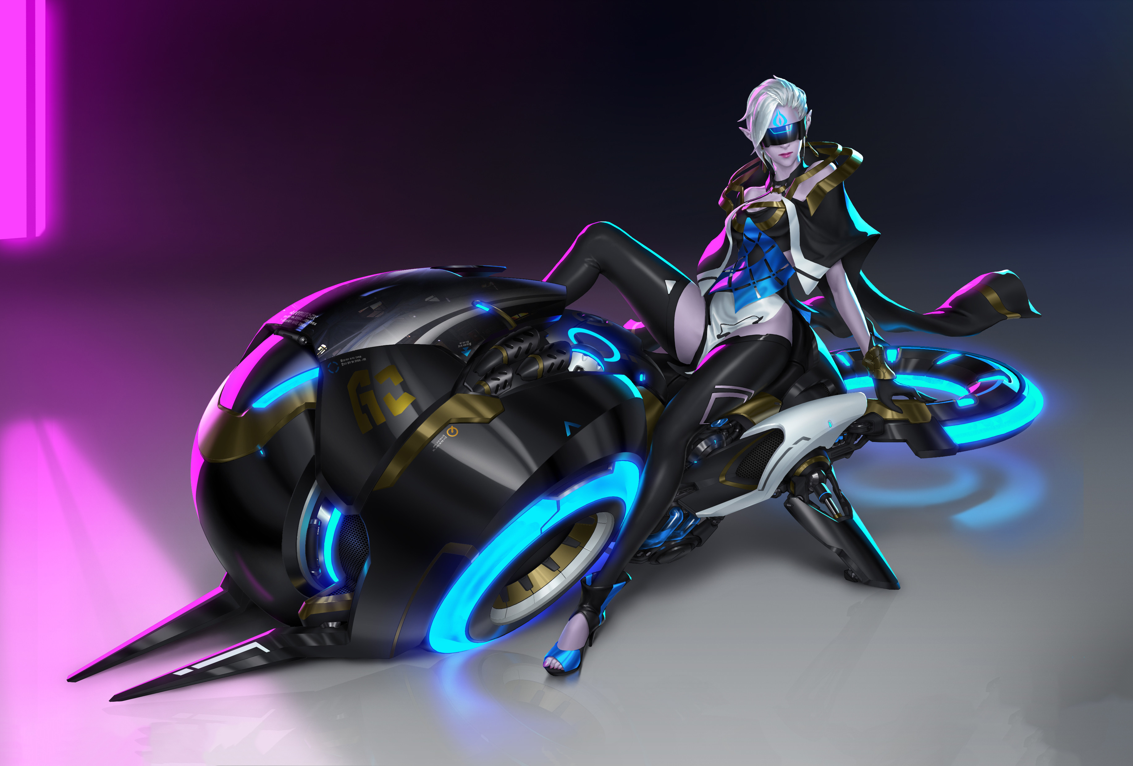 Cyber Big Bike Girl 4k, HD Artist, 4k Wallpapers, Images, Backgrounds,  Photos and Pictures