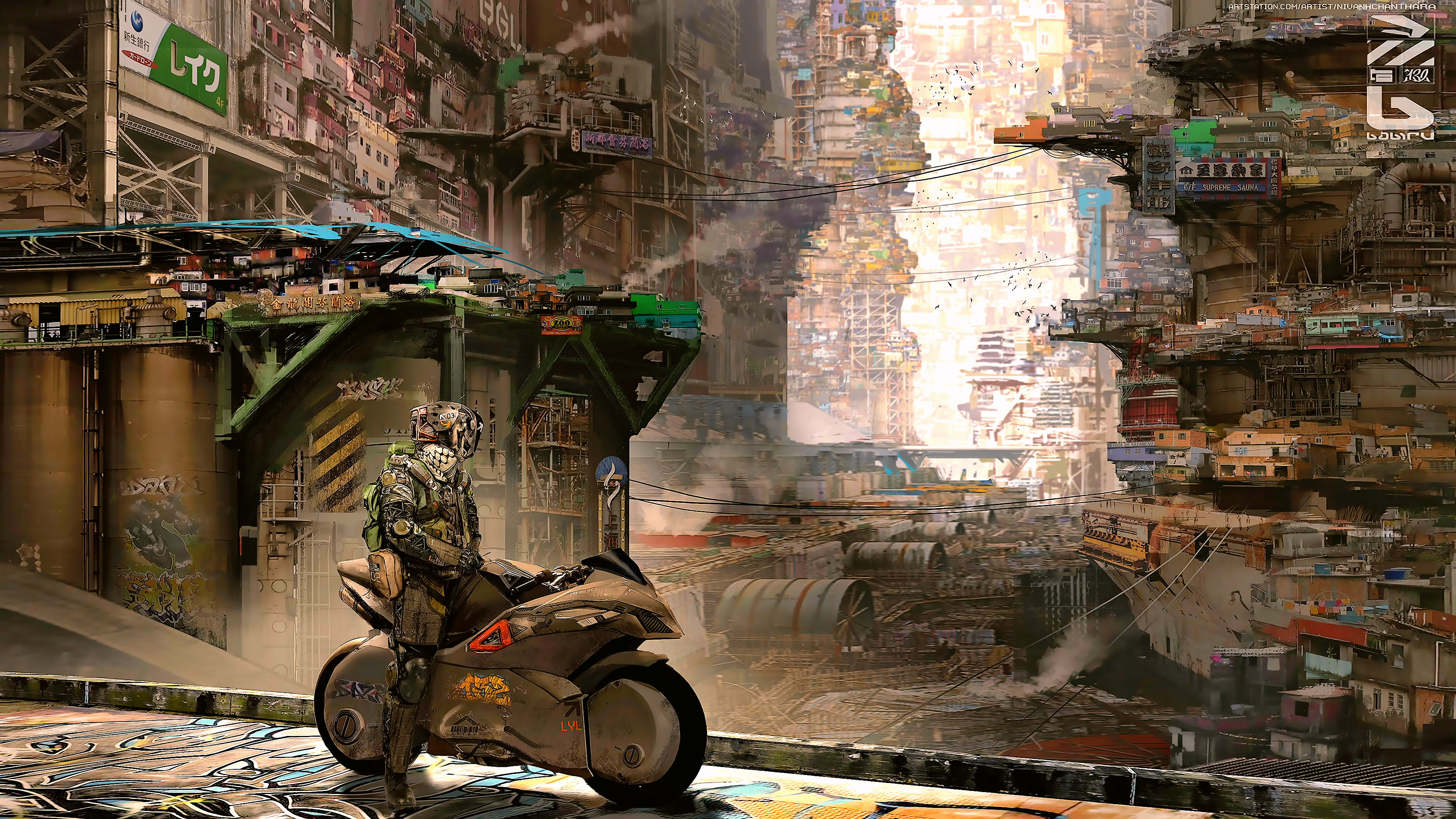 Sci-Fi Cyberpunk City 4K Wallpaper #108
