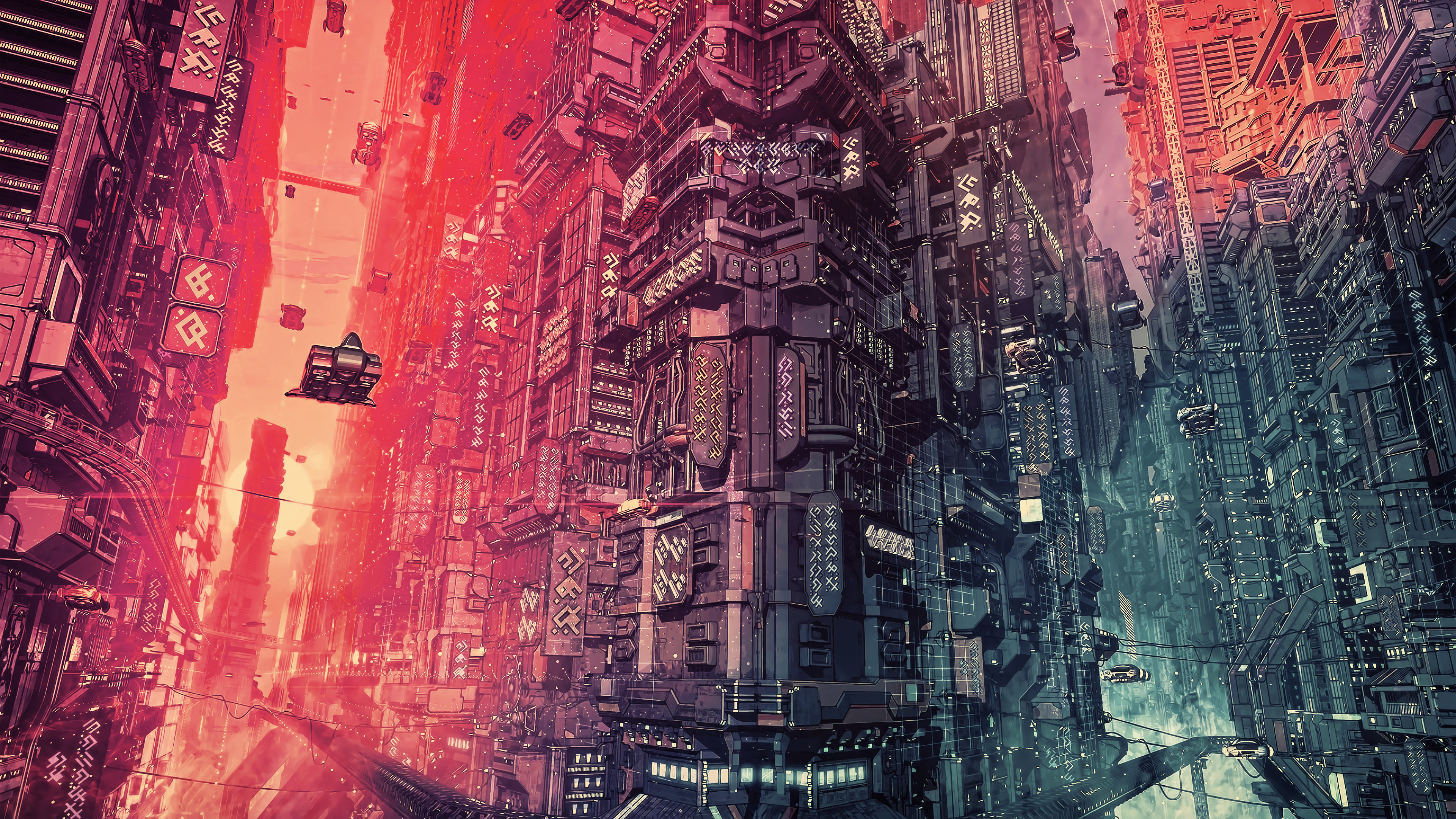 Cyber Futuristic City Fantasy Art 4k Wallpaper,HD Artist Wallpapers,4k ...