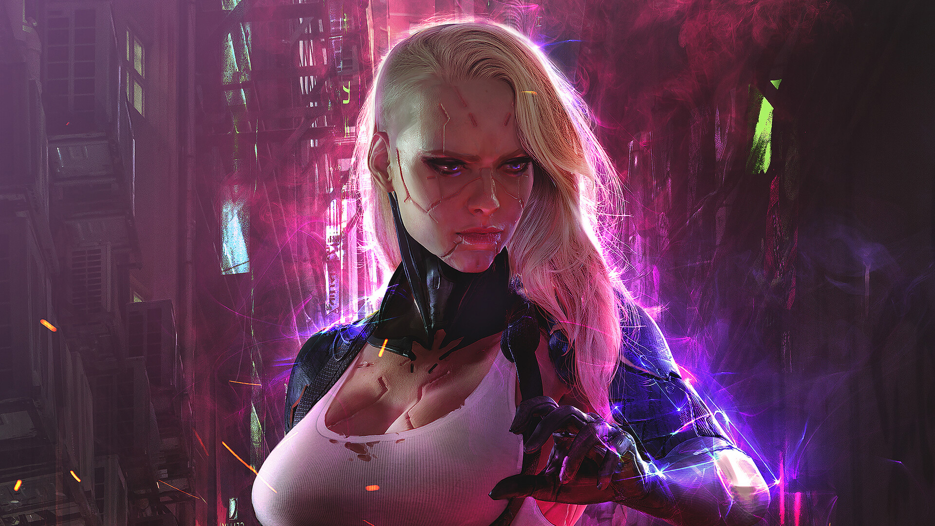 Female V Wallpaper 4K, Neon, Cyberpunk 2077