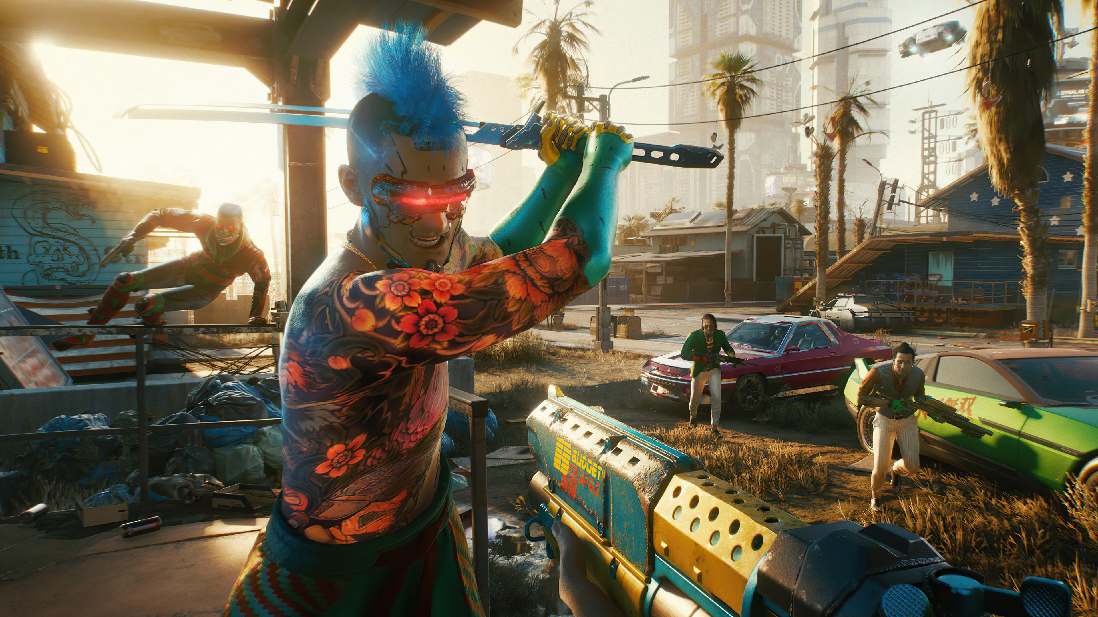 Download wallpaper: Cyberpunk 2077 screenshot 1366x768