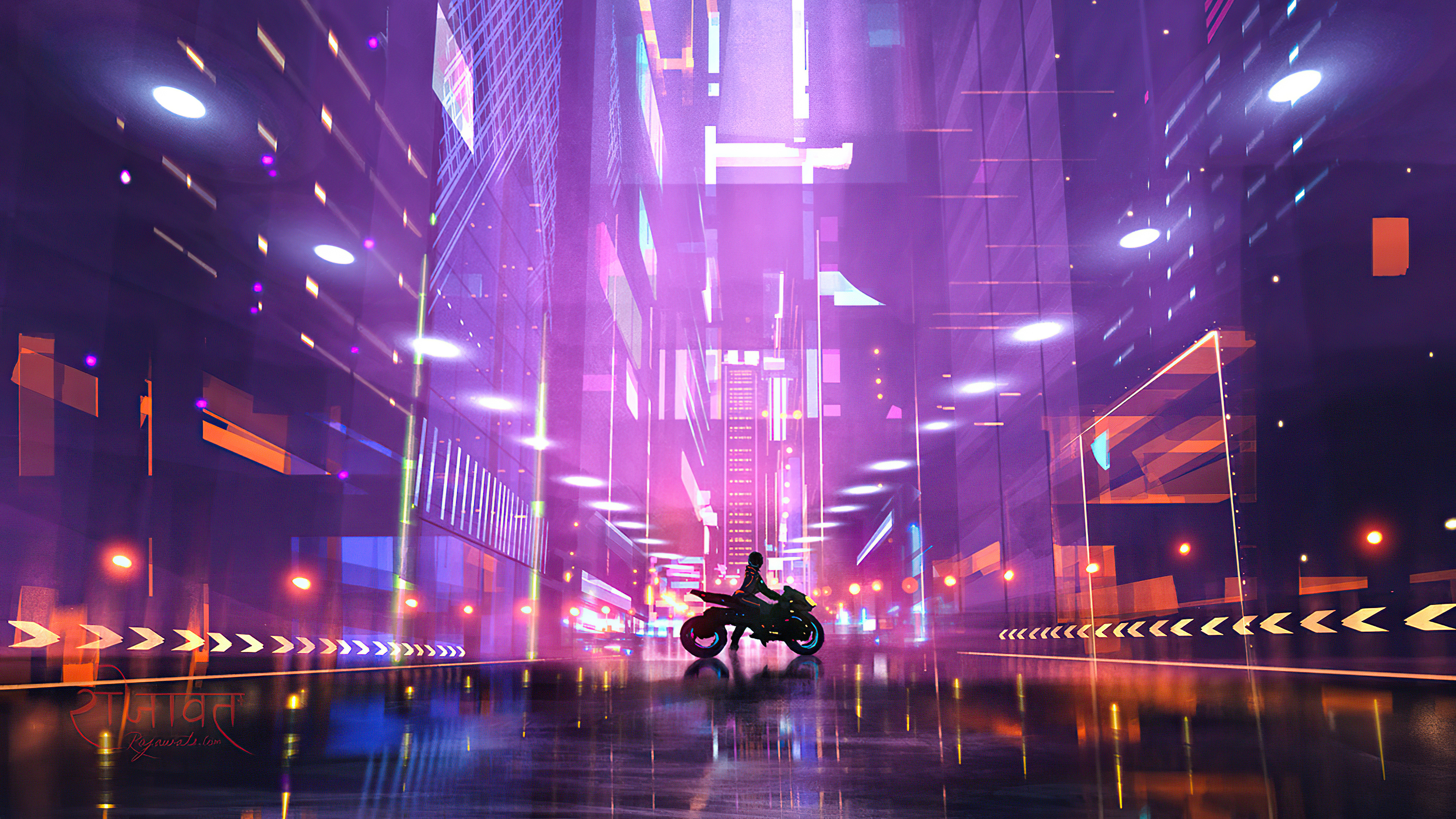 Cyberpunk Biker Girl Scifi HD Wallpaper 