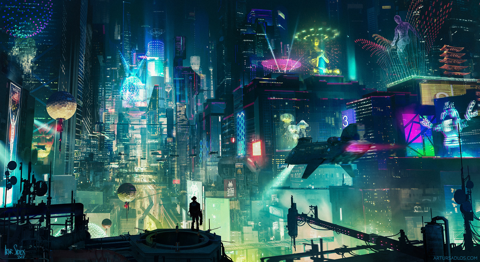 Download Cyberpunk City Wallpaper