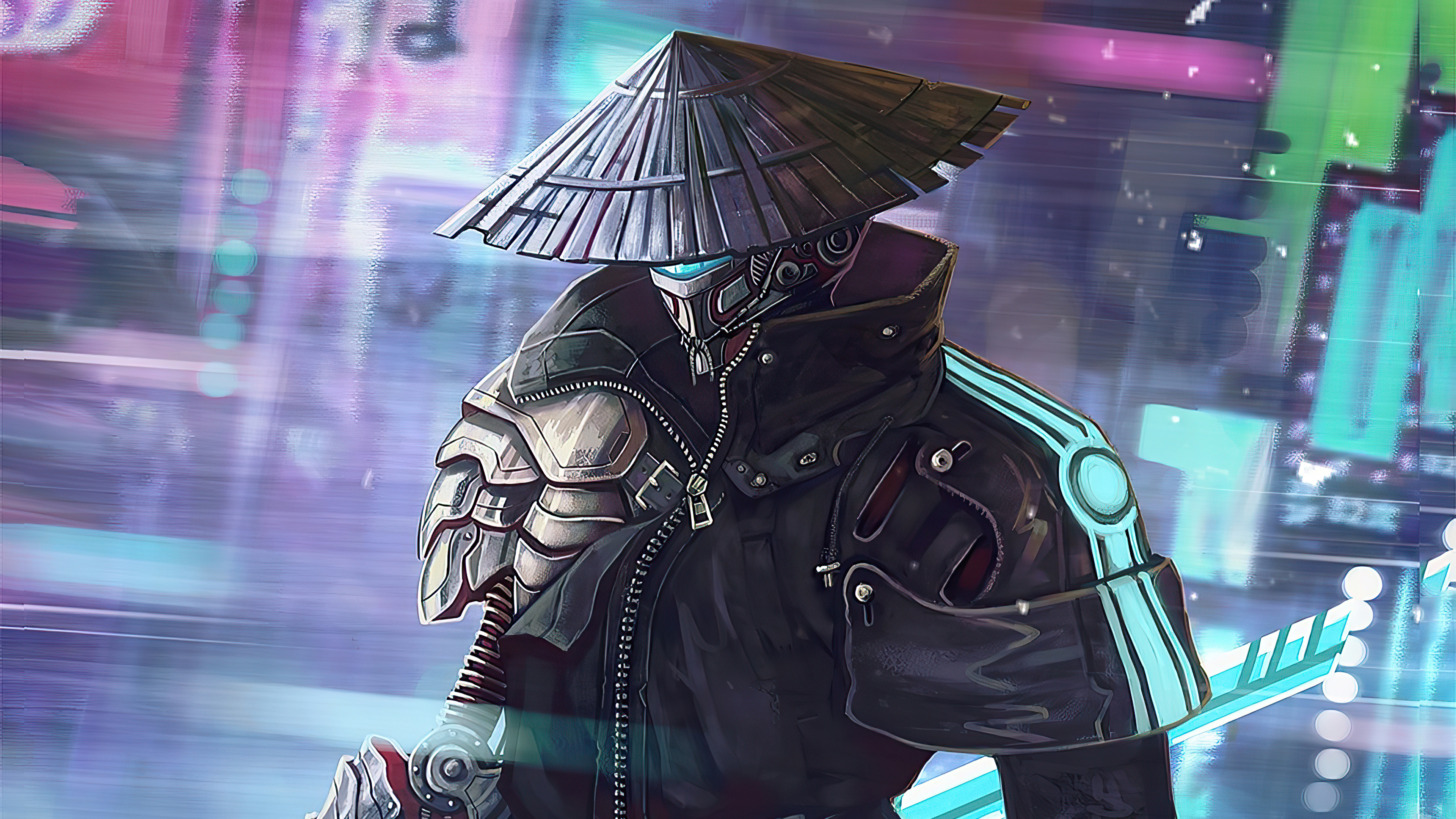 720x1280 Resolution Cyberpunk 4K Samurai Moto G, X Xperia Z1, Z3 Compact,  Galaxy S3, Note II, Nexus Wallpaper - Wallpapers Den