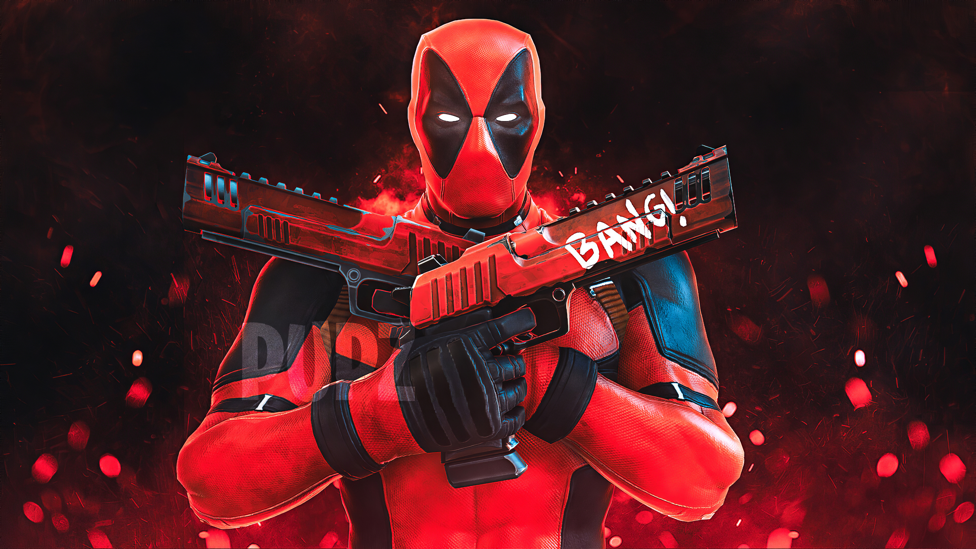 Deadpool Gun Up, HD Superheroes, 4k Wallpapers, Images, Backgrounds