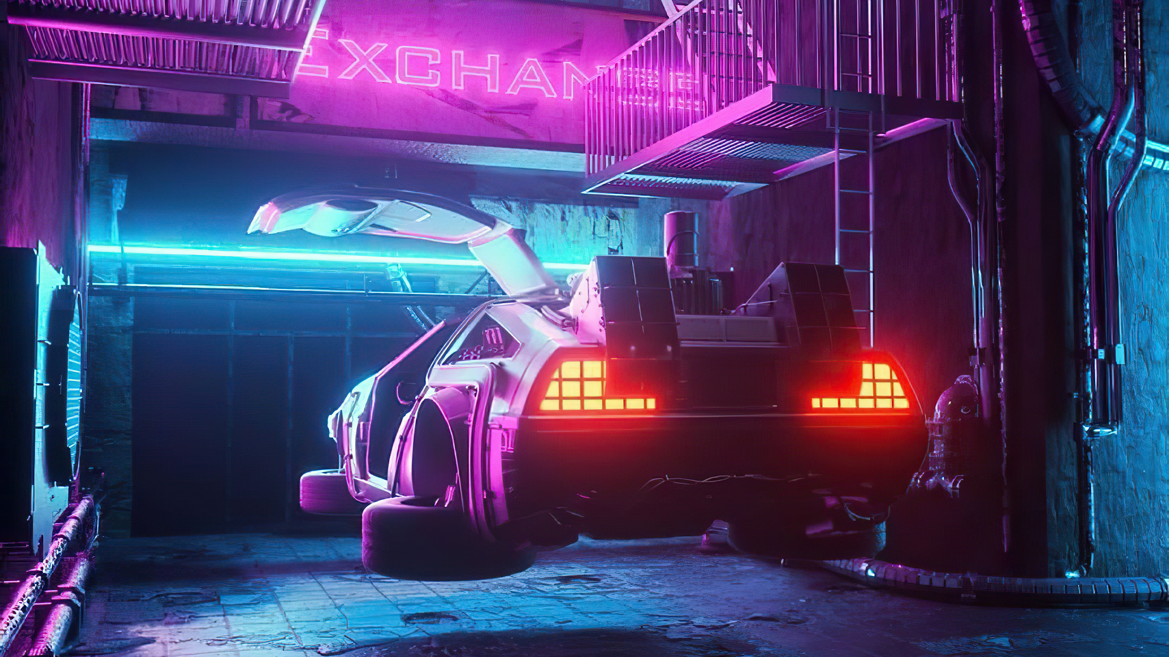 Delorean From Future 4k HD Artist 4k Wallpapers Images Backgrounds  Photos and Pictures