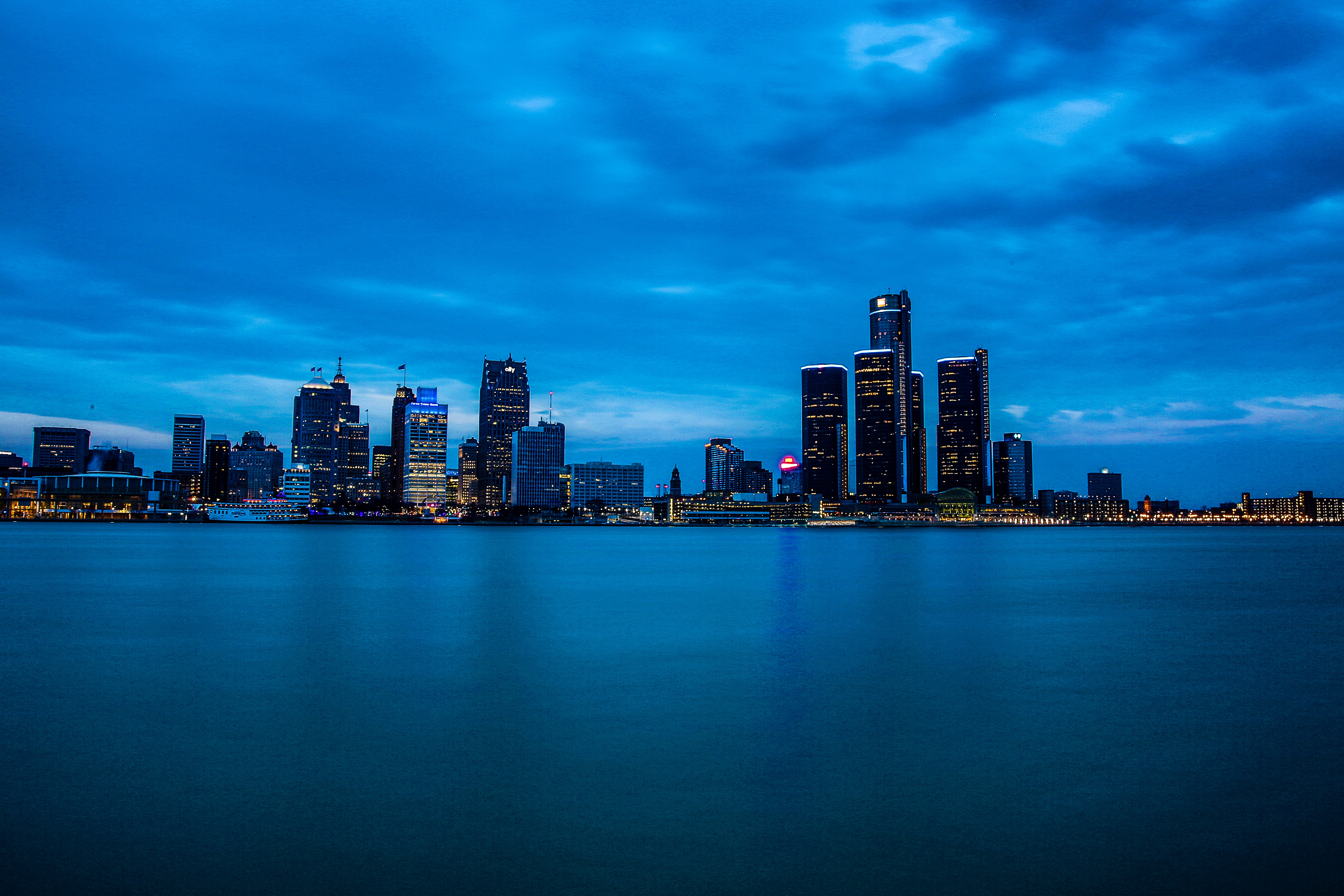 Downtown Skyline Buildings Evening 5k, HD World, 4k Wallpapers, Images