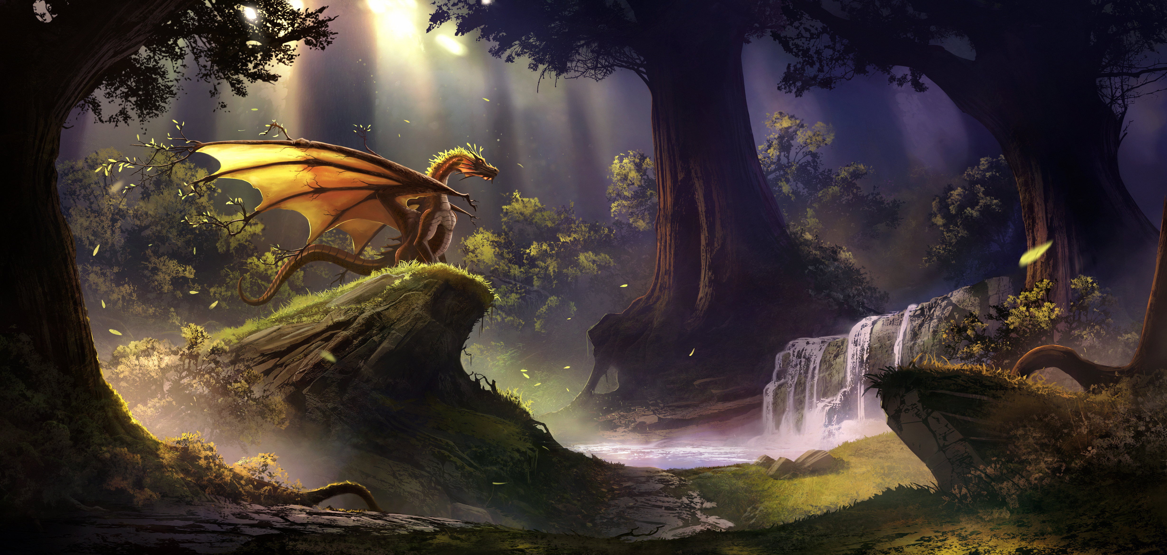 Dragon In Magical Forest, HD Artist, 4k Wallpapers, Images, Backgrounds,  Photos and Pictures