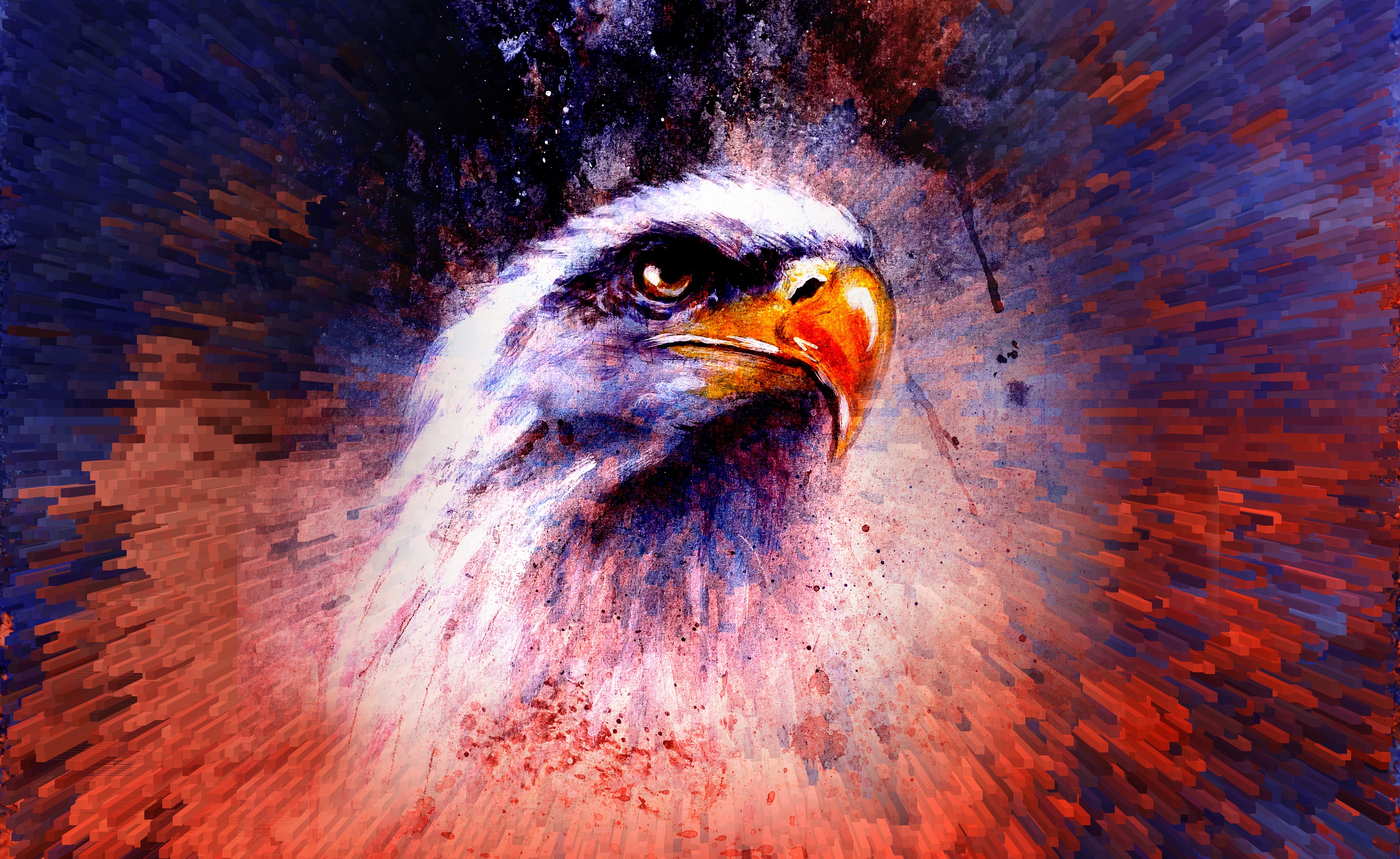 Eagle Abstract 5k, HD Artist, 4k Wallpapers, Images, Backgrounds