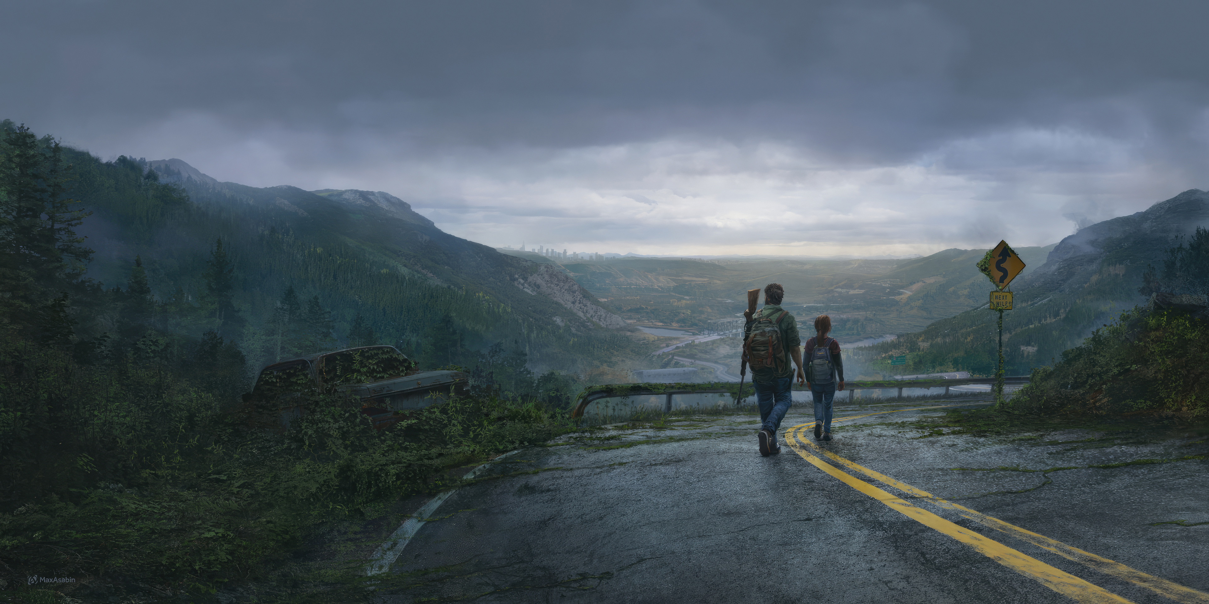 Desktop Wallpapers The Last of Us Ellie, Joel Two Creeks 1366x768