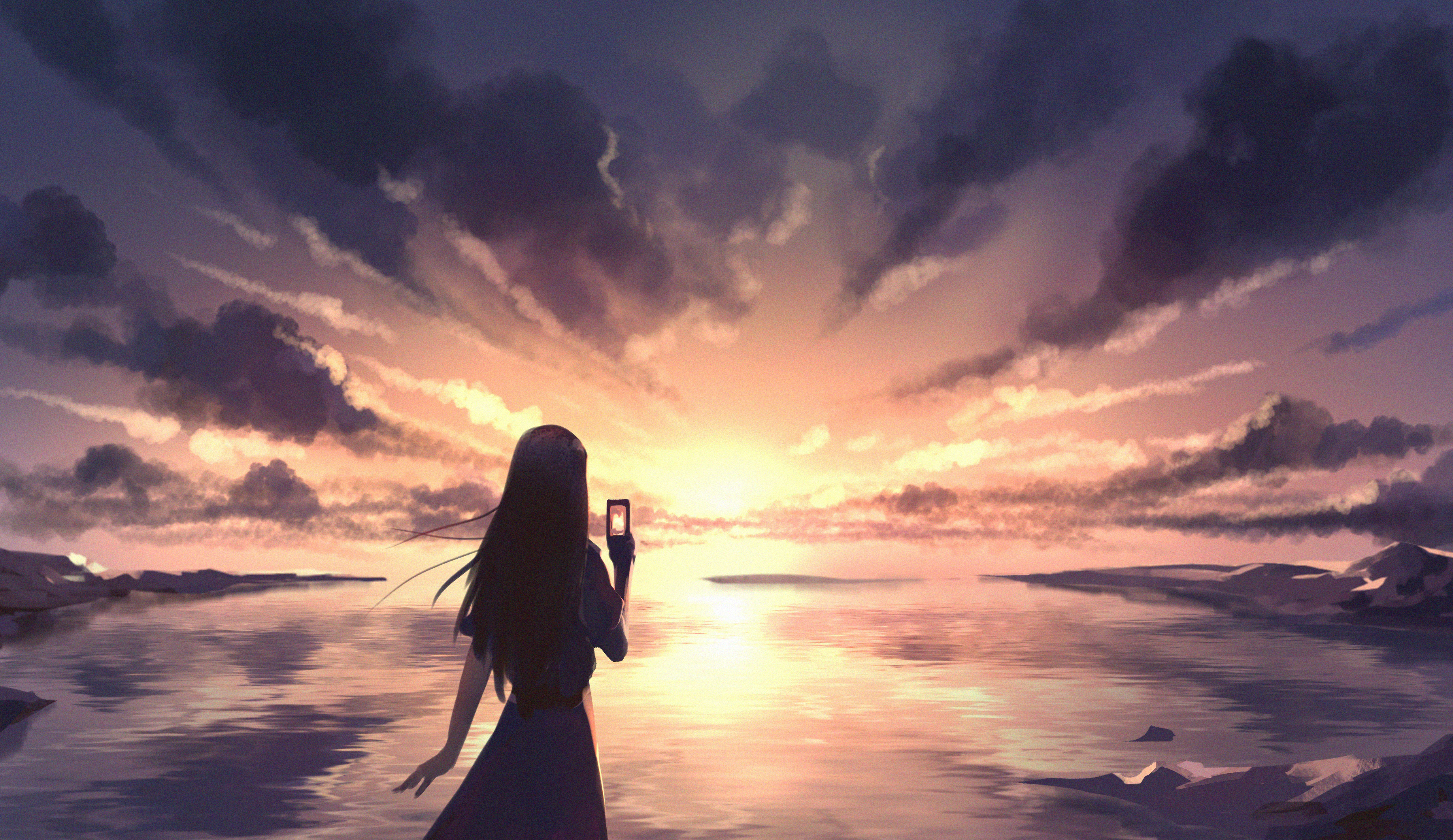 Evening Selfie Anime 4k, HD Anime, 4k Wallpapers, Images, Backgrounds,  Photos and Pictures