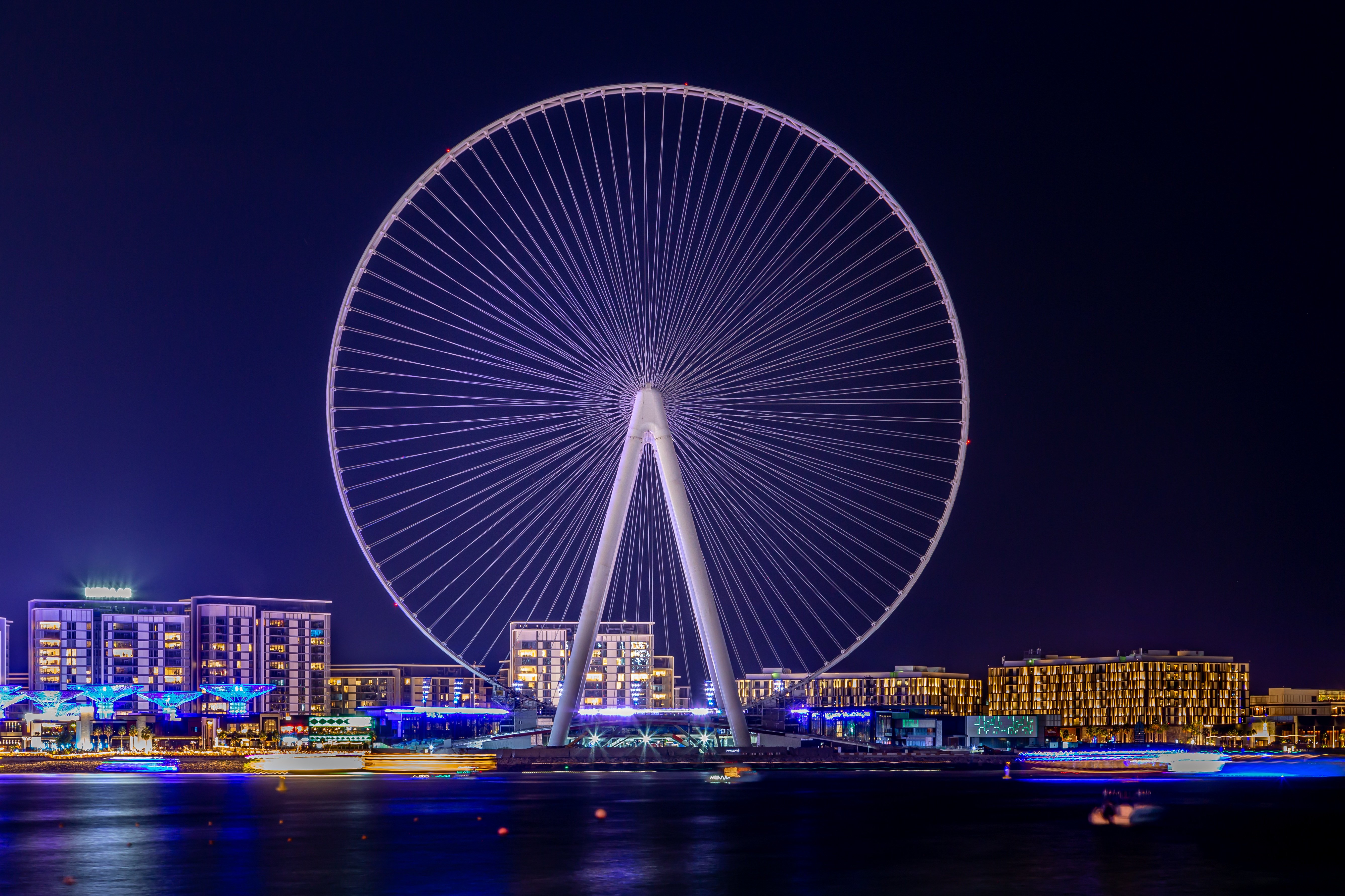 Ferris Wheel Landscape Dubai Uae Night Lights 5k, HD World, 4k Wallpapers,  Images, Backgrounds, Photos and Pictures