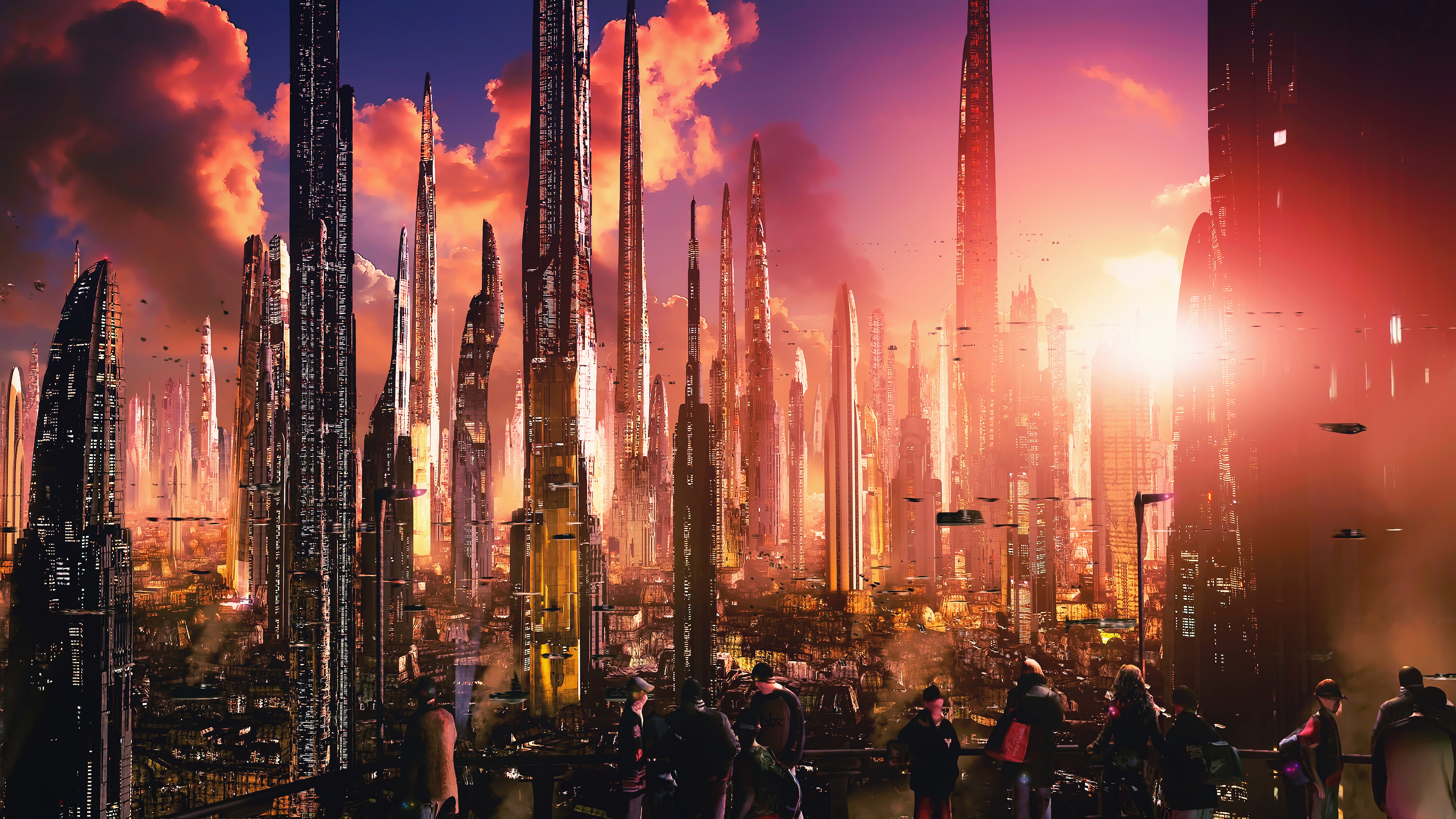 Science Fiction Cyberpunk Futuristic City Digital Art 4k, HD Artist, 4k  Wallpapers, Images, Backgrounds, Photos and Pictures