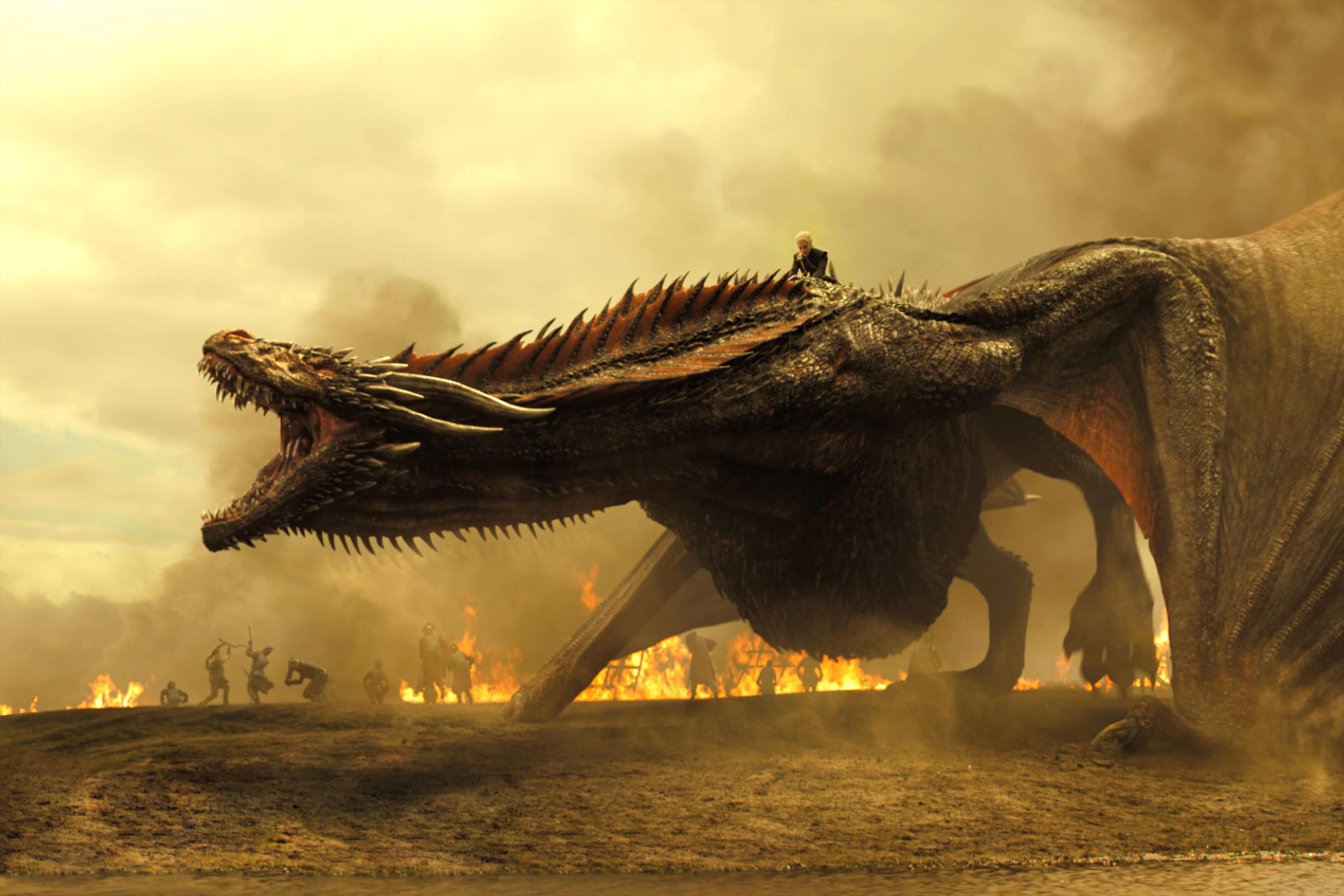 Dragon And Khaleesi 1366x768 Resolution