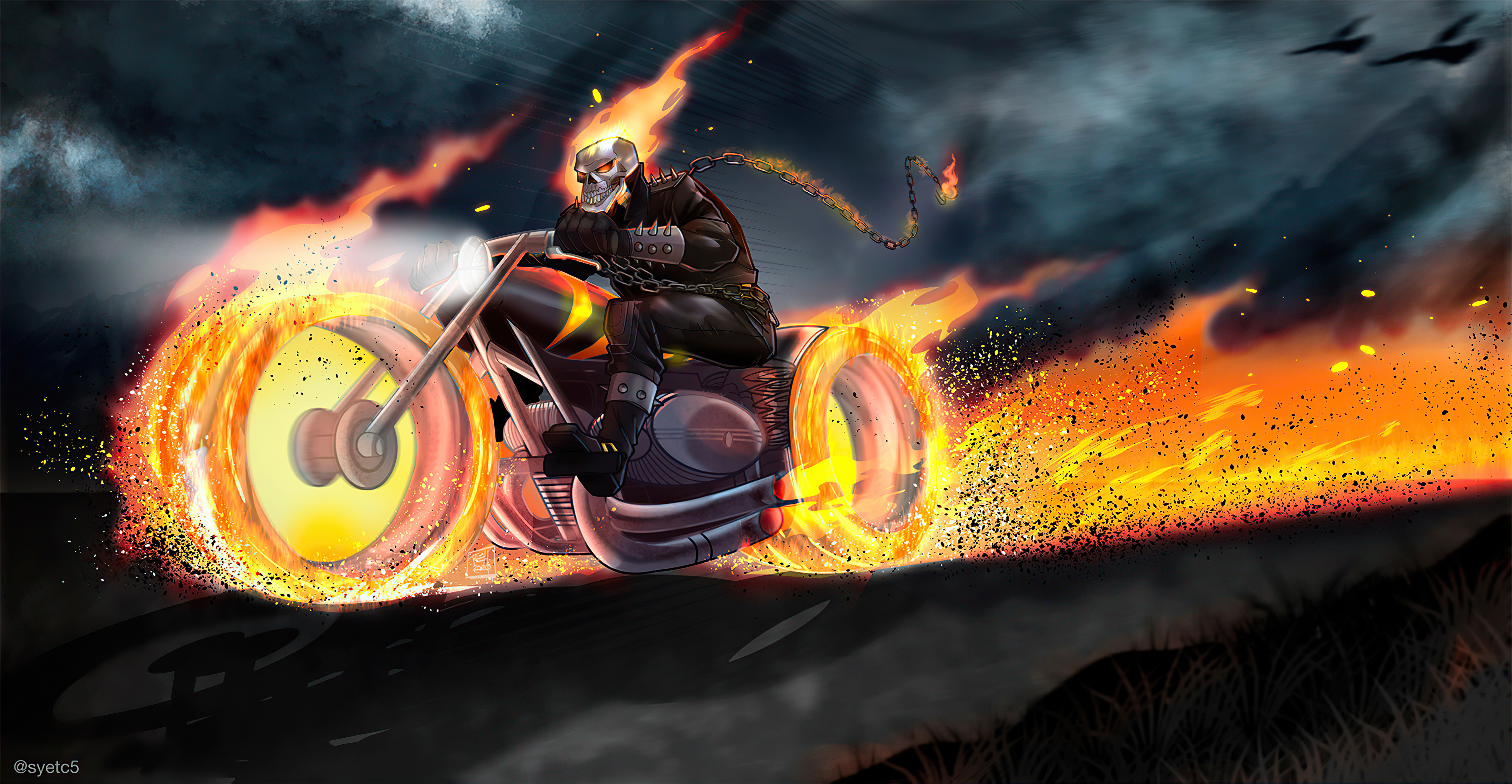 Ghostrider On Bike 5k, HD Superheroes, 4k Wallpapers, Images, Backgrounds,  Photos and Pictures