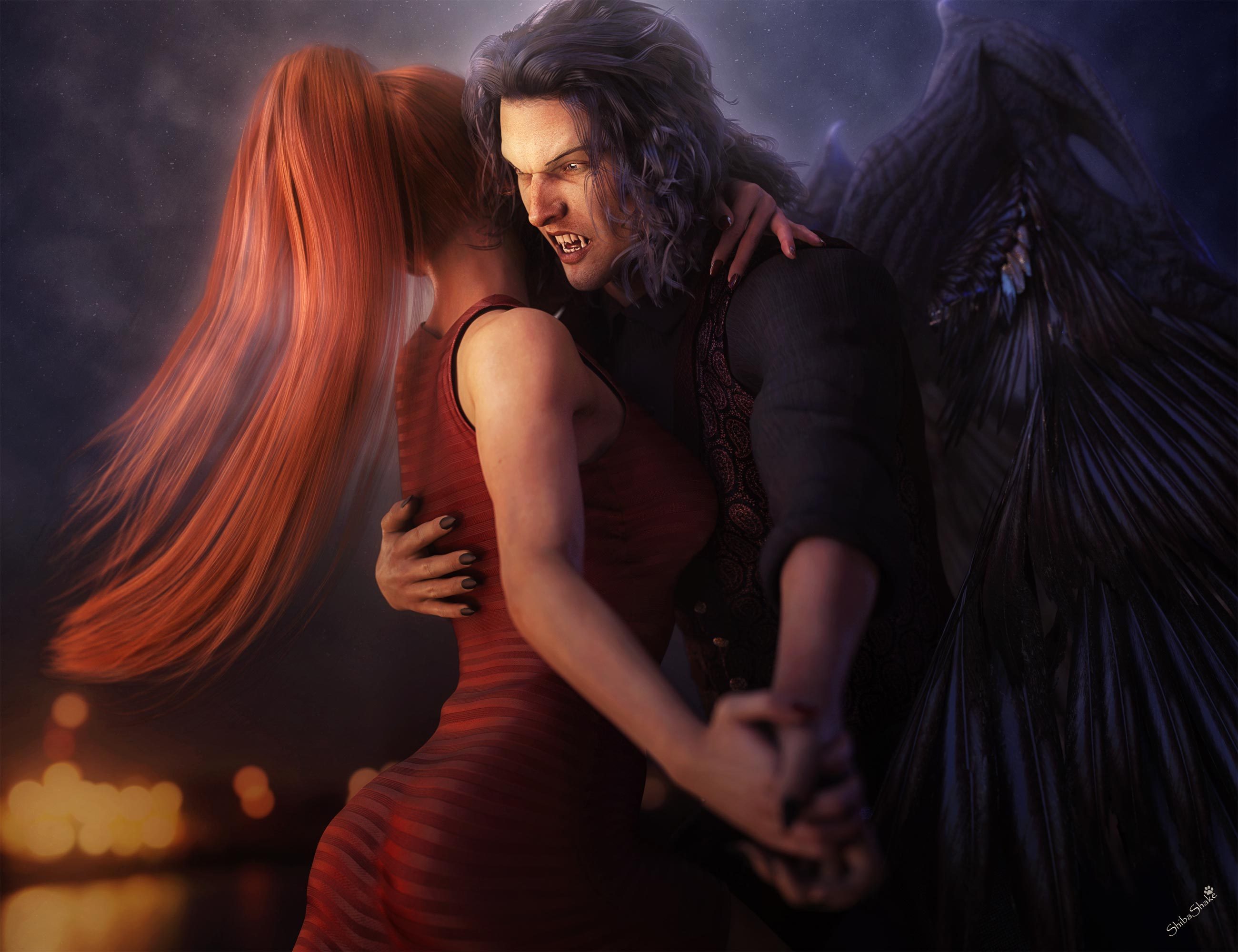 Ангел и демон про любовь. Вампир и девушка любовь. Влюбленные фэнтези. Демоны любви. Фэнтези любовь.