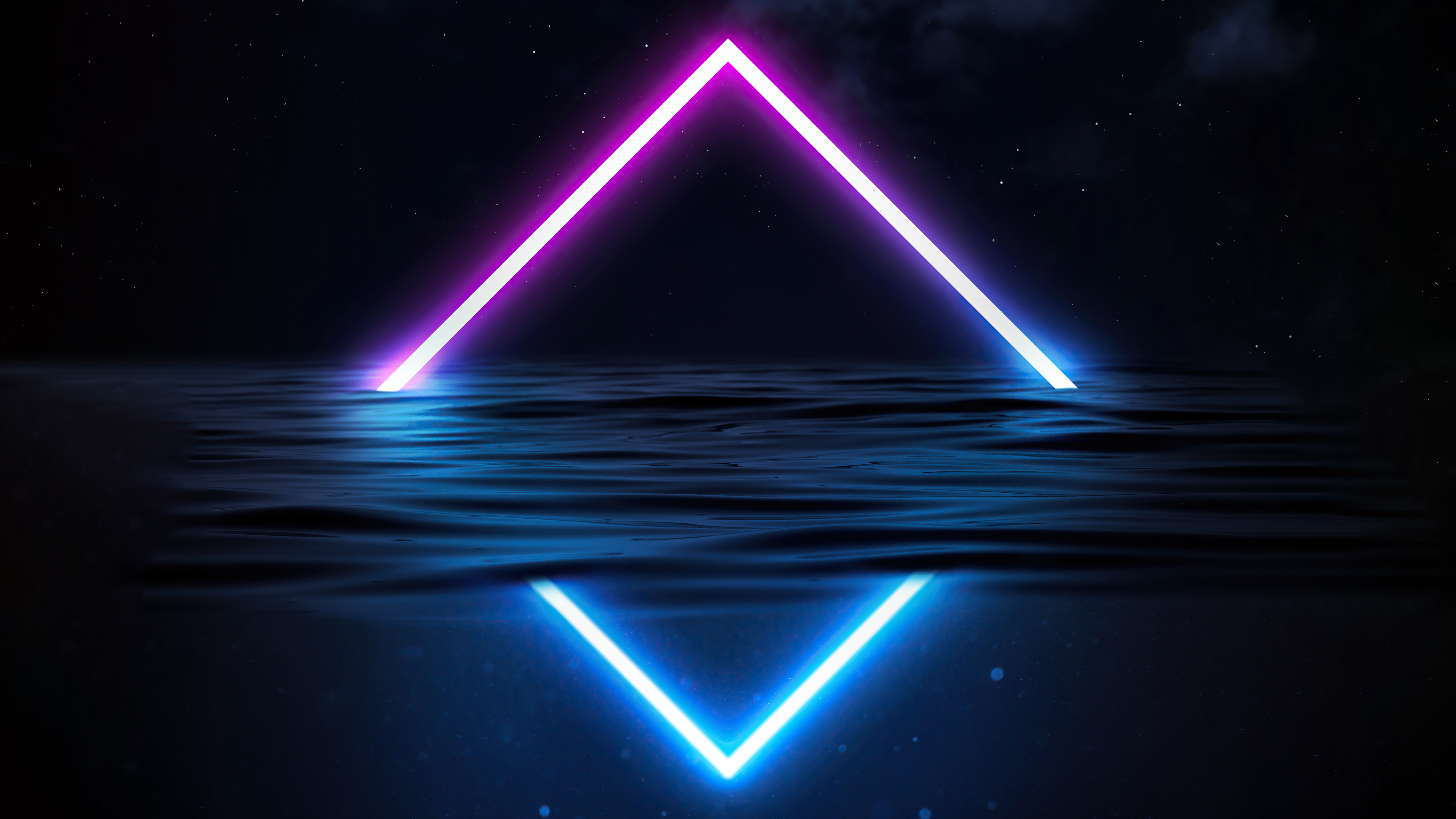 Glowing Triangle Neon Wallpaper,HD Abstract Wallpapers,4k Wallpapers
