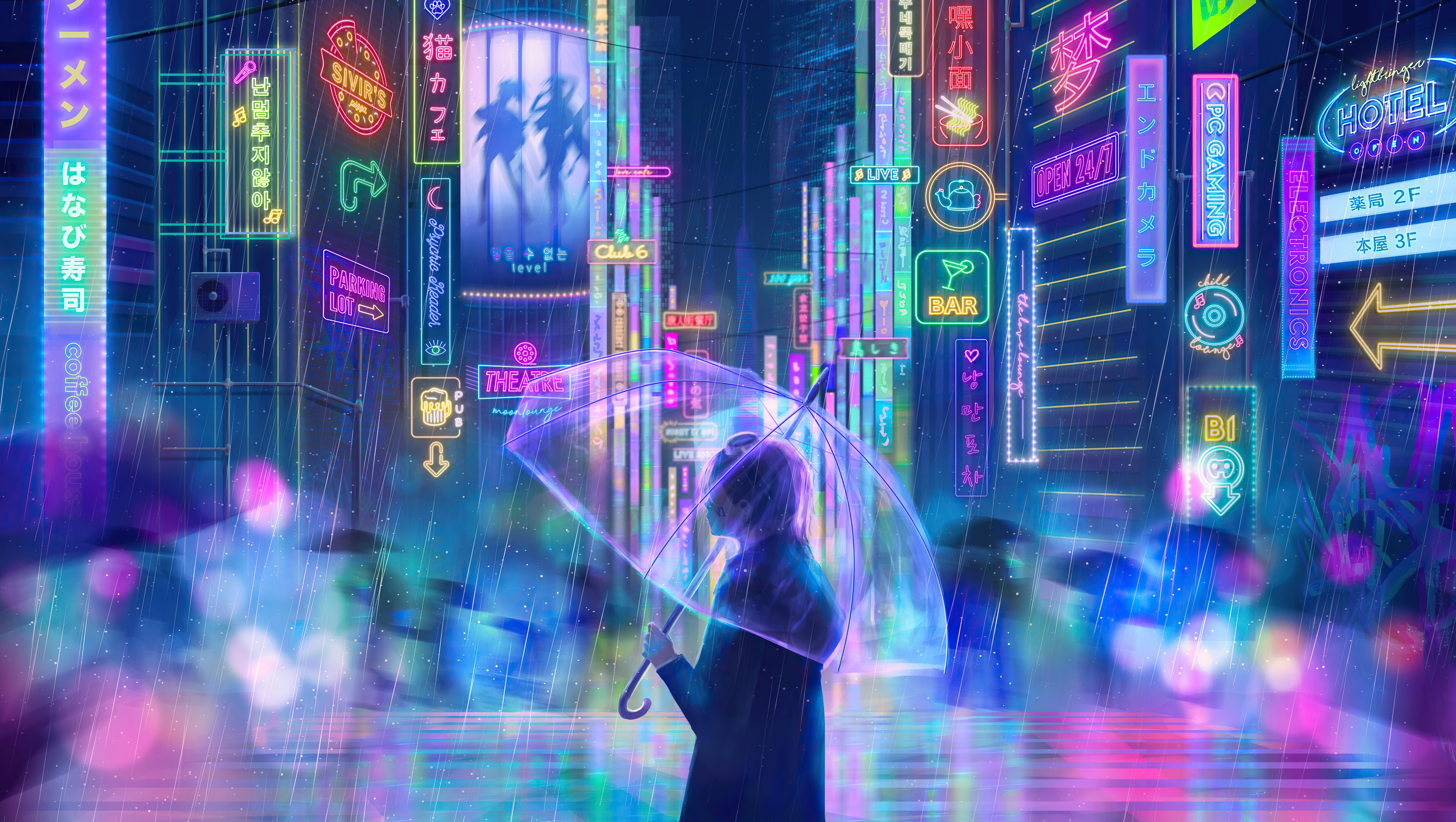 Anime boy neon wallpaper by Crooco  Download on ZEDGE  e29d