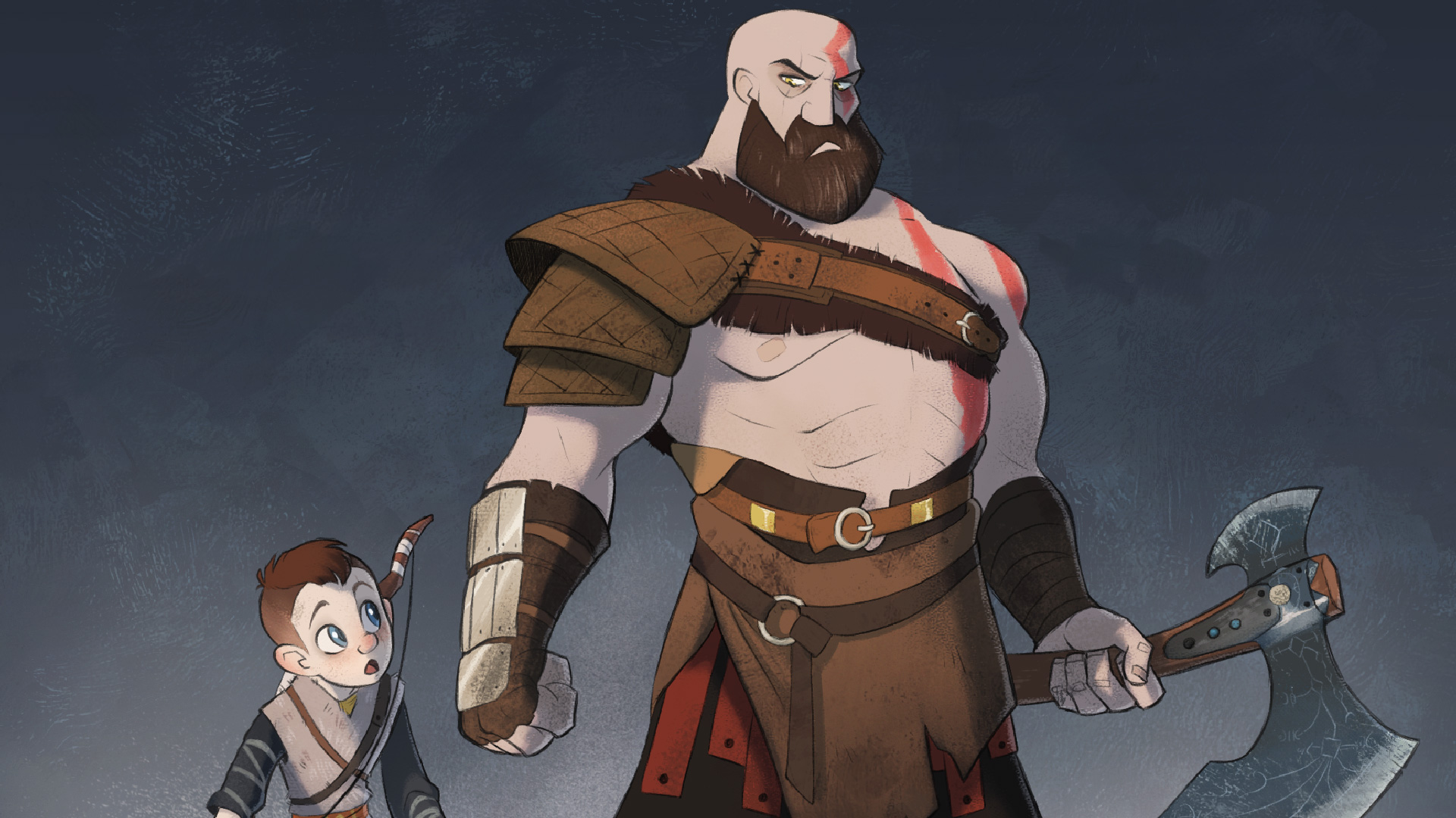 God Of War 4 Cartoon Artwork, HD Games, 4k Wallpapers, Images, Backgrounds,  Photos and Pictures