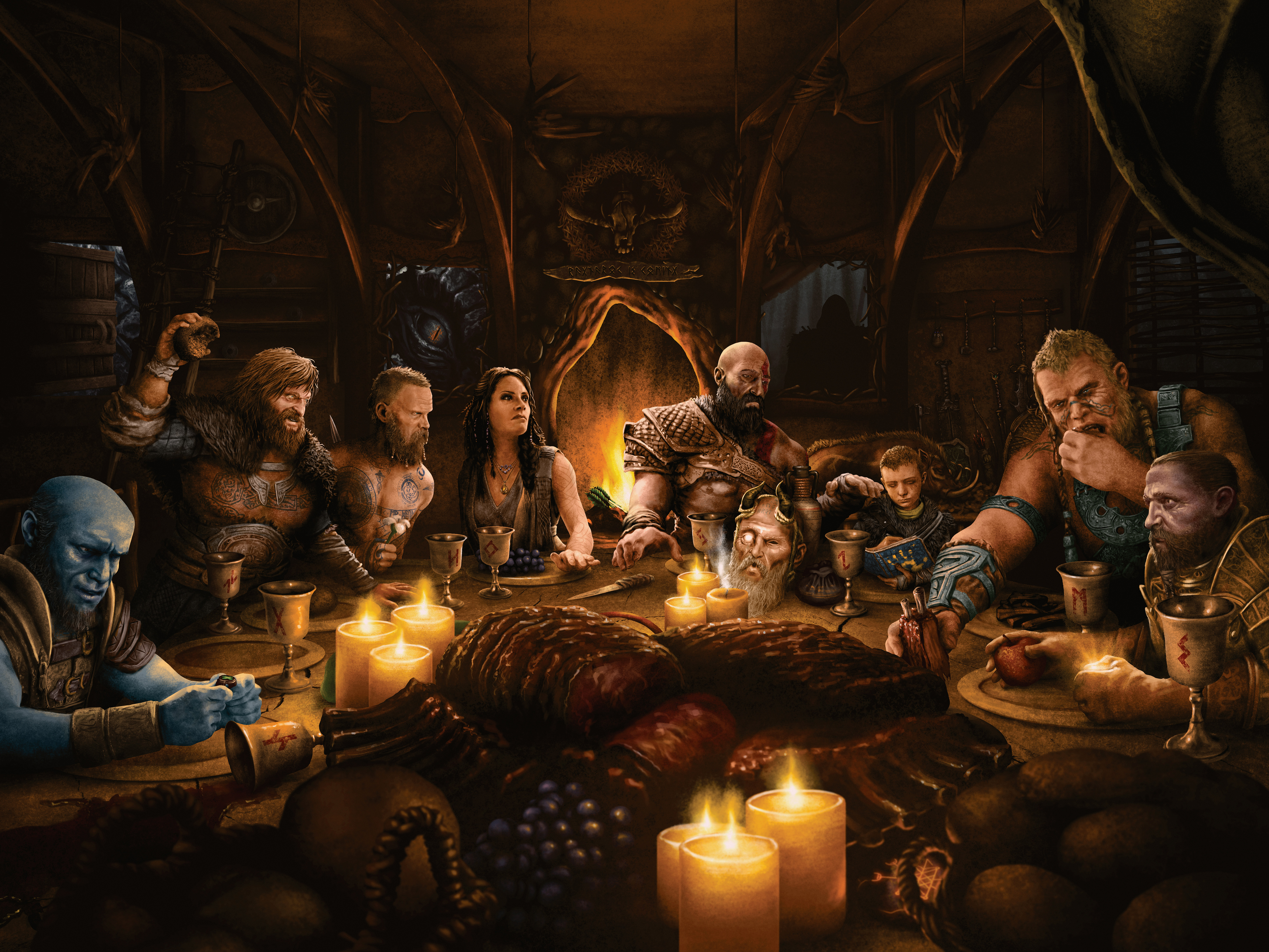 God Of War Holiday Cards 8k, HD Games, 4k Wallpapers ...