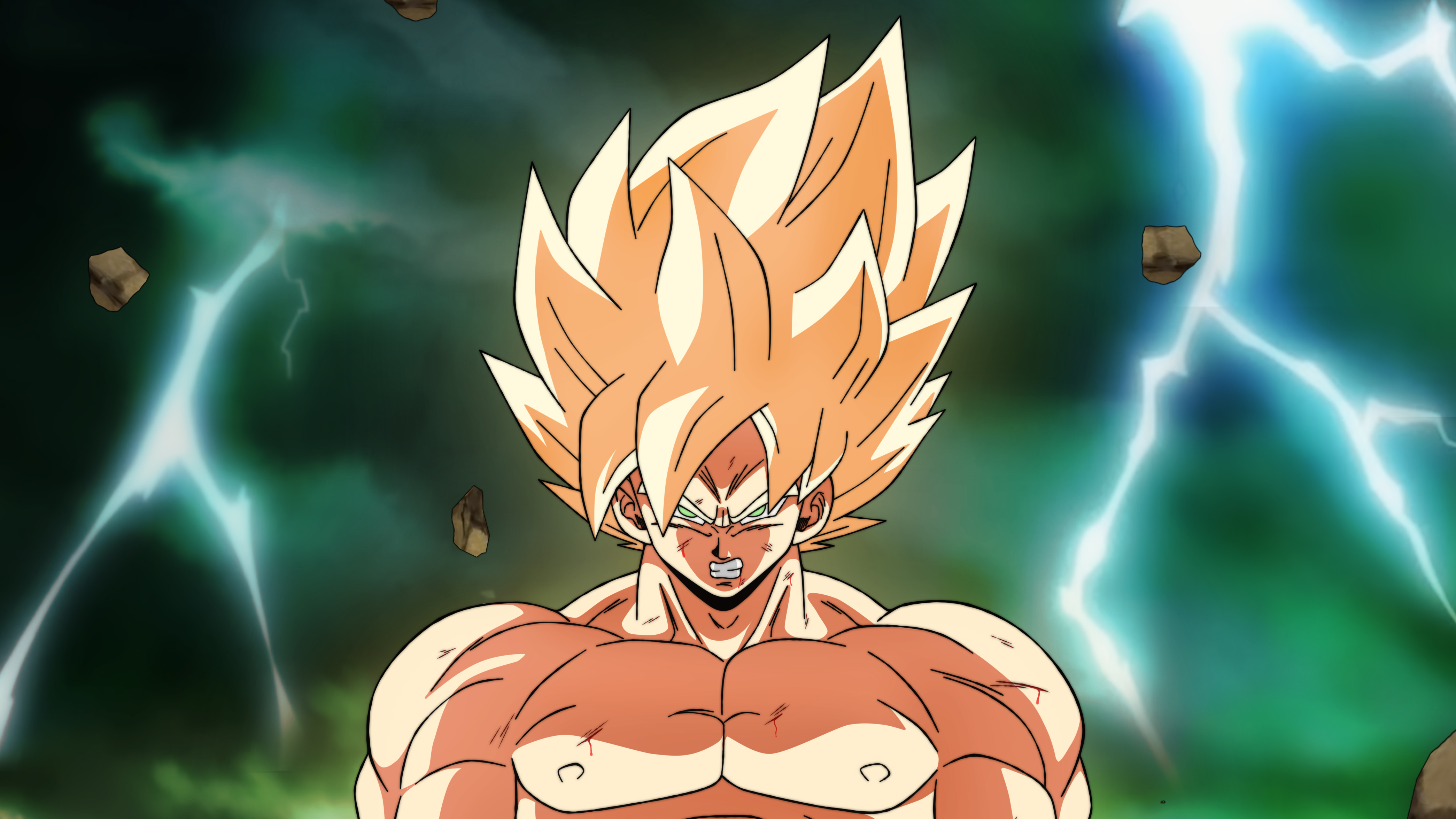 Wallpaper super saiyan, goku, anime, fan art desktop wallpaper, hd