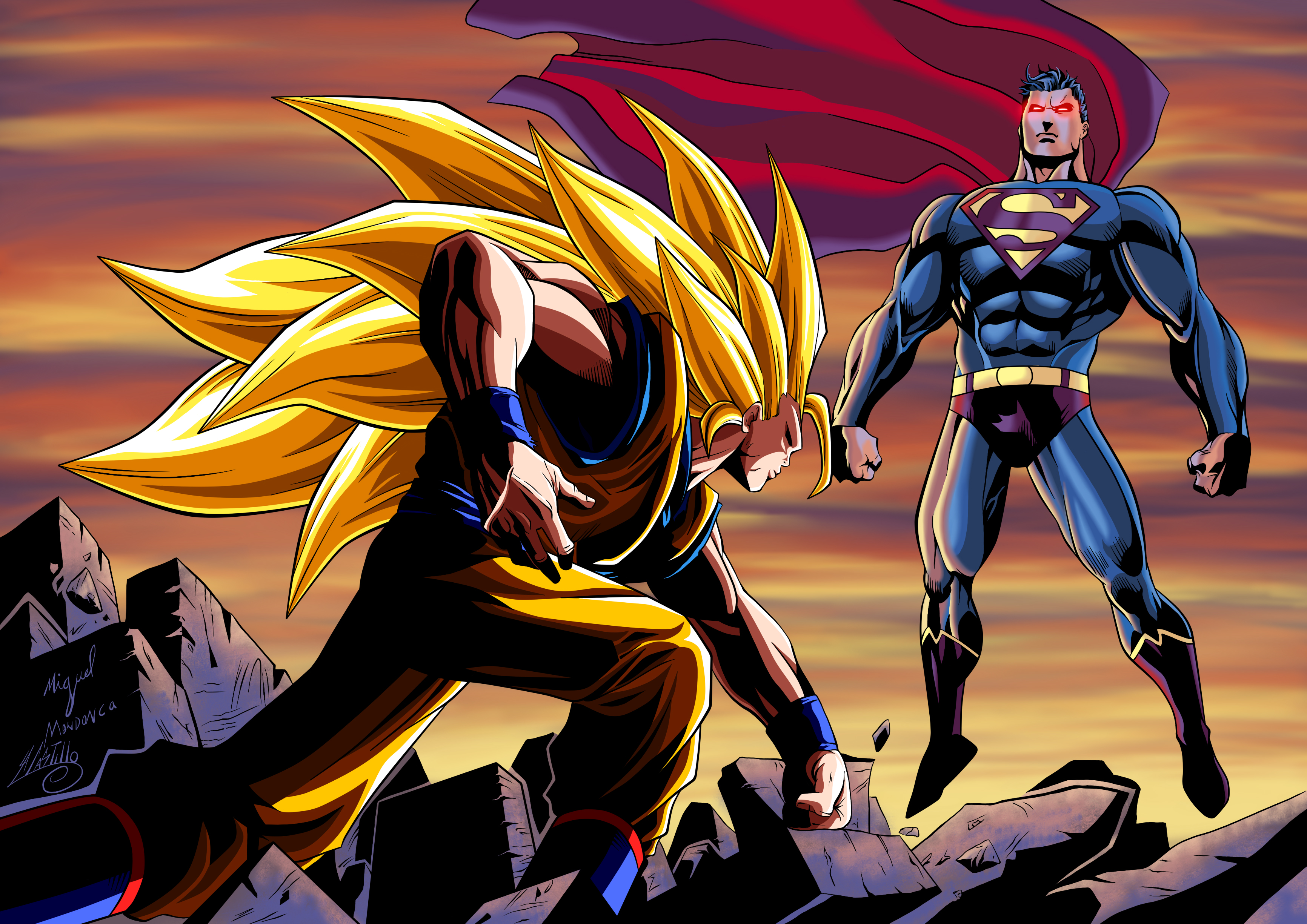 Goku Vs Superman Death Battle 3 Cartoon Superheroes Who Would Destroy Superman Bodenewasurk