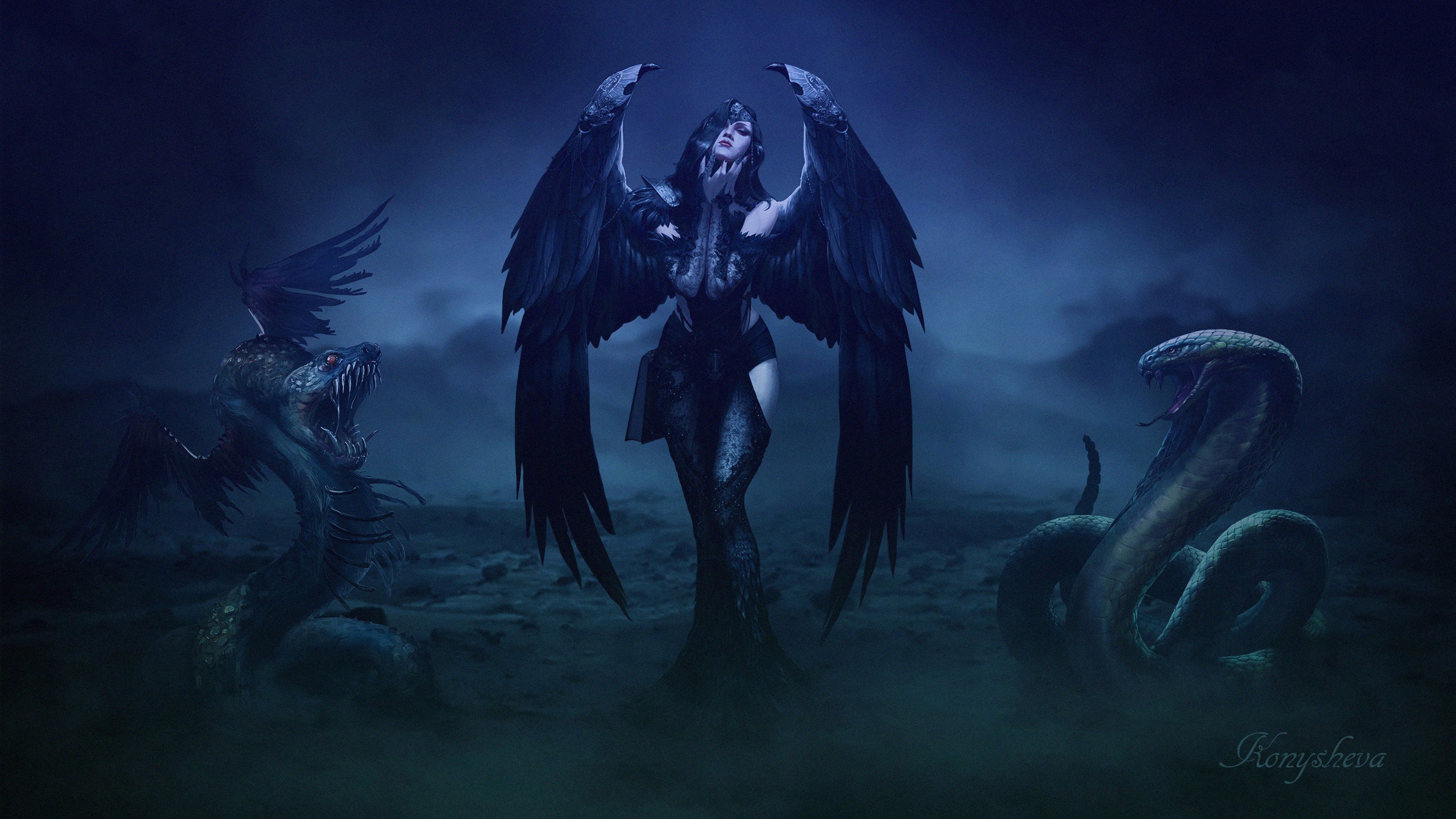 Gothic Angel 4k, HD Artist, 4k Wallpapers, Images, Backgrounds, Photos