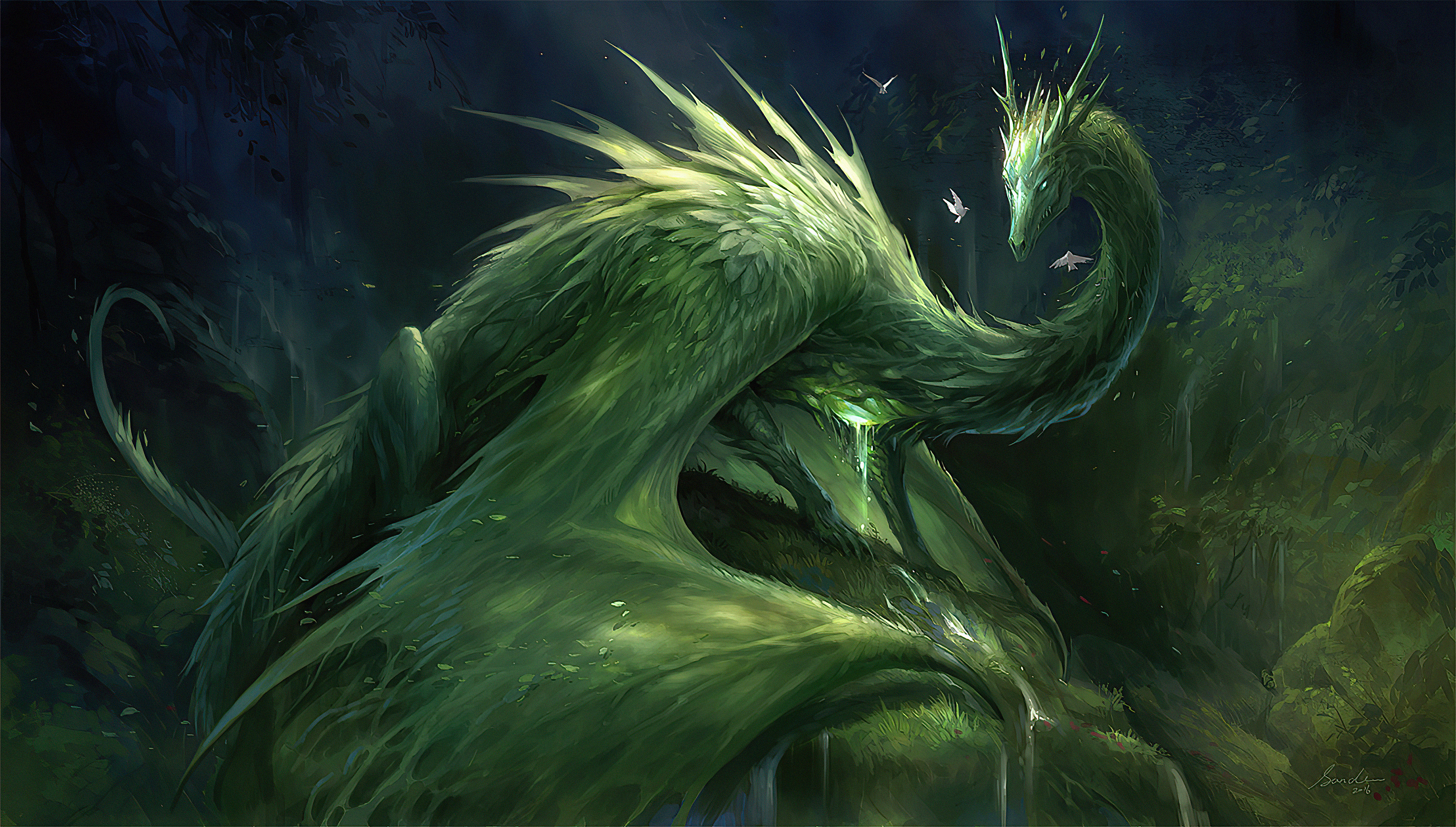 Green Crystal Dragon 4k, HD Artist, 4k Wallpapers, Images, Backgrounds,  Photos and Pictures