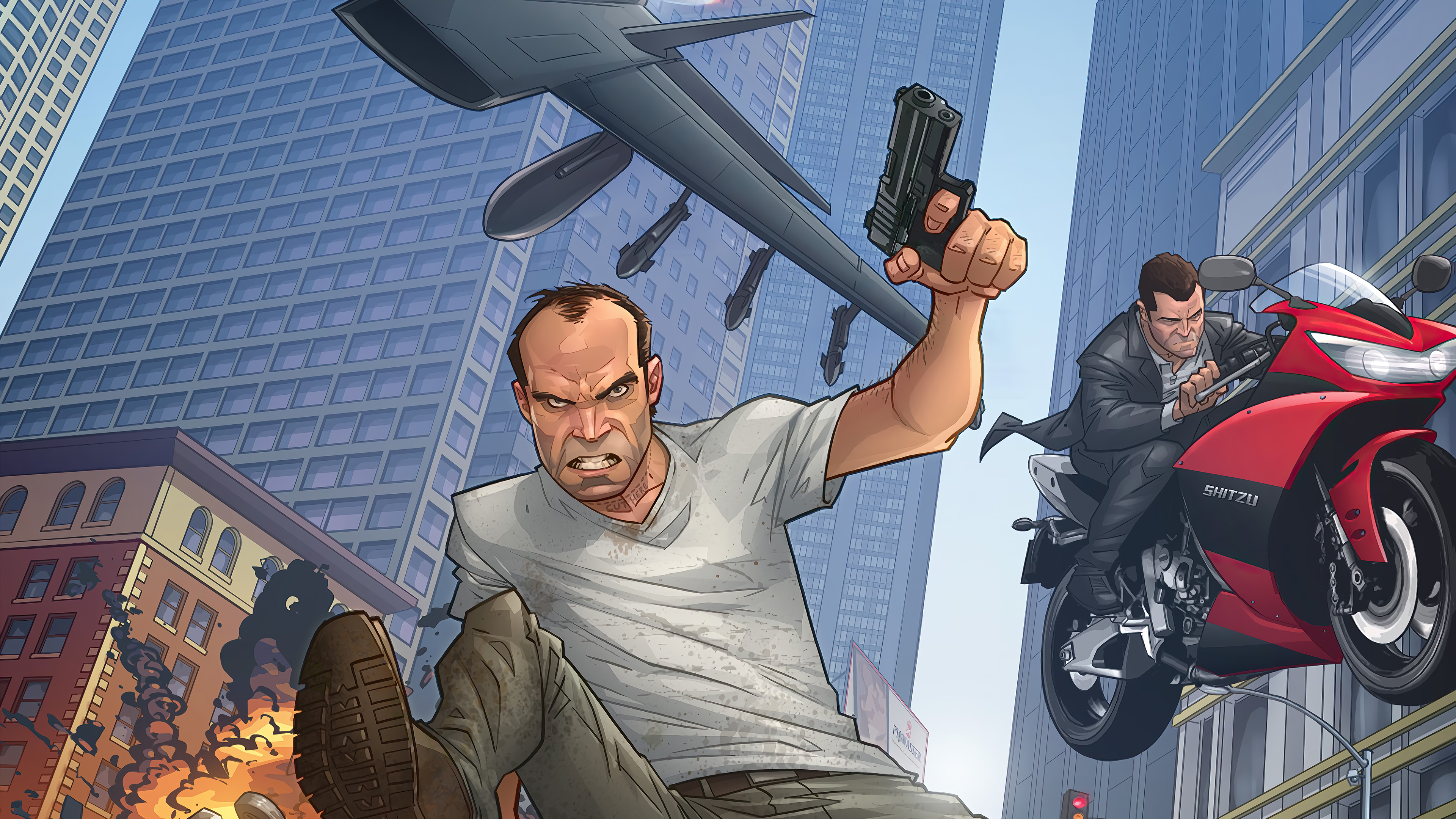 Gta 5 Trevor And Michael Fan Art 4k, HD Games, 4k Wallpapers, Images,  Backgrounds, Photos and Pictures
