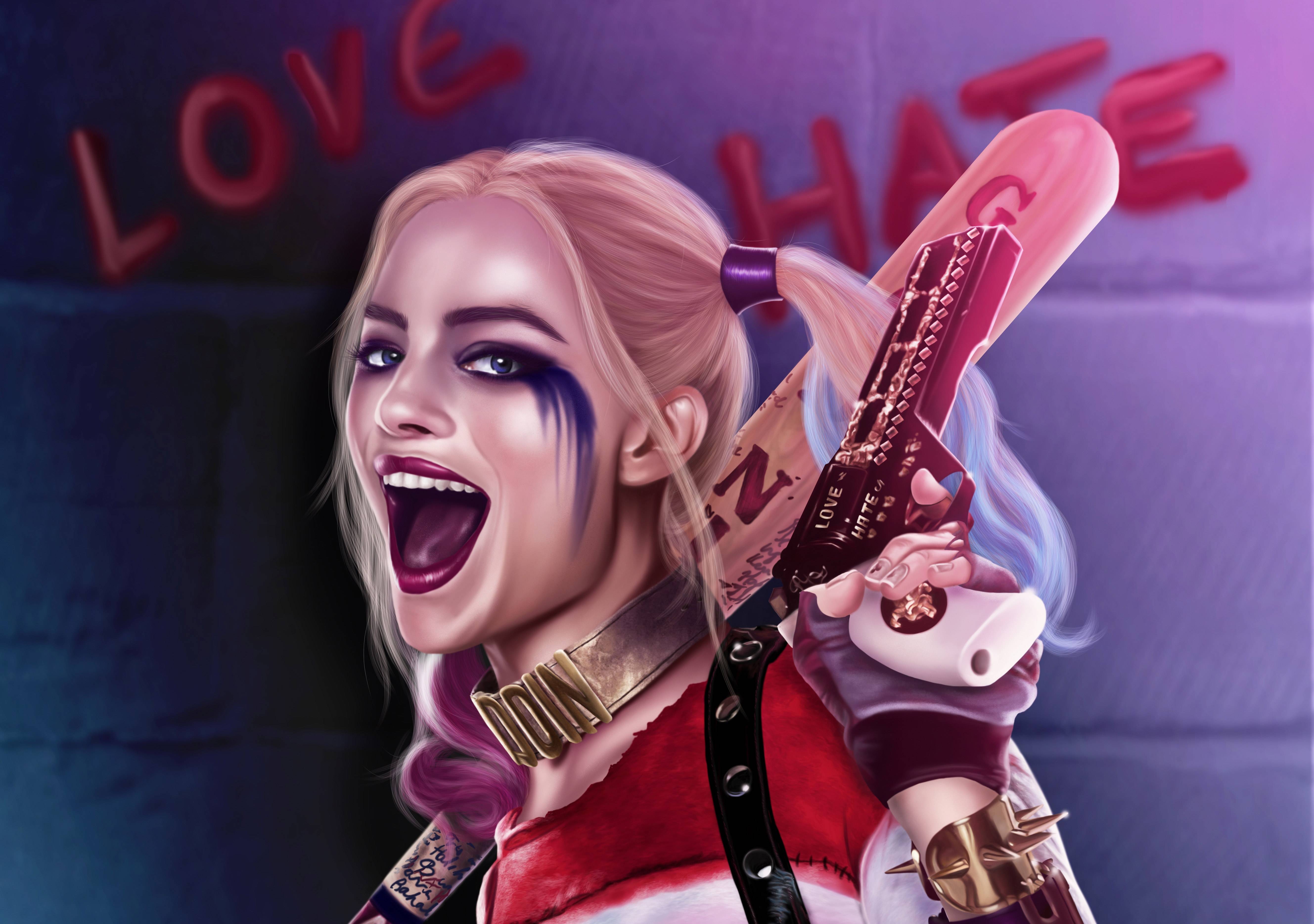 Harley Quinn Artwork 3 Wallpaper HD Artist Wallpapers 4k Wallpapers 