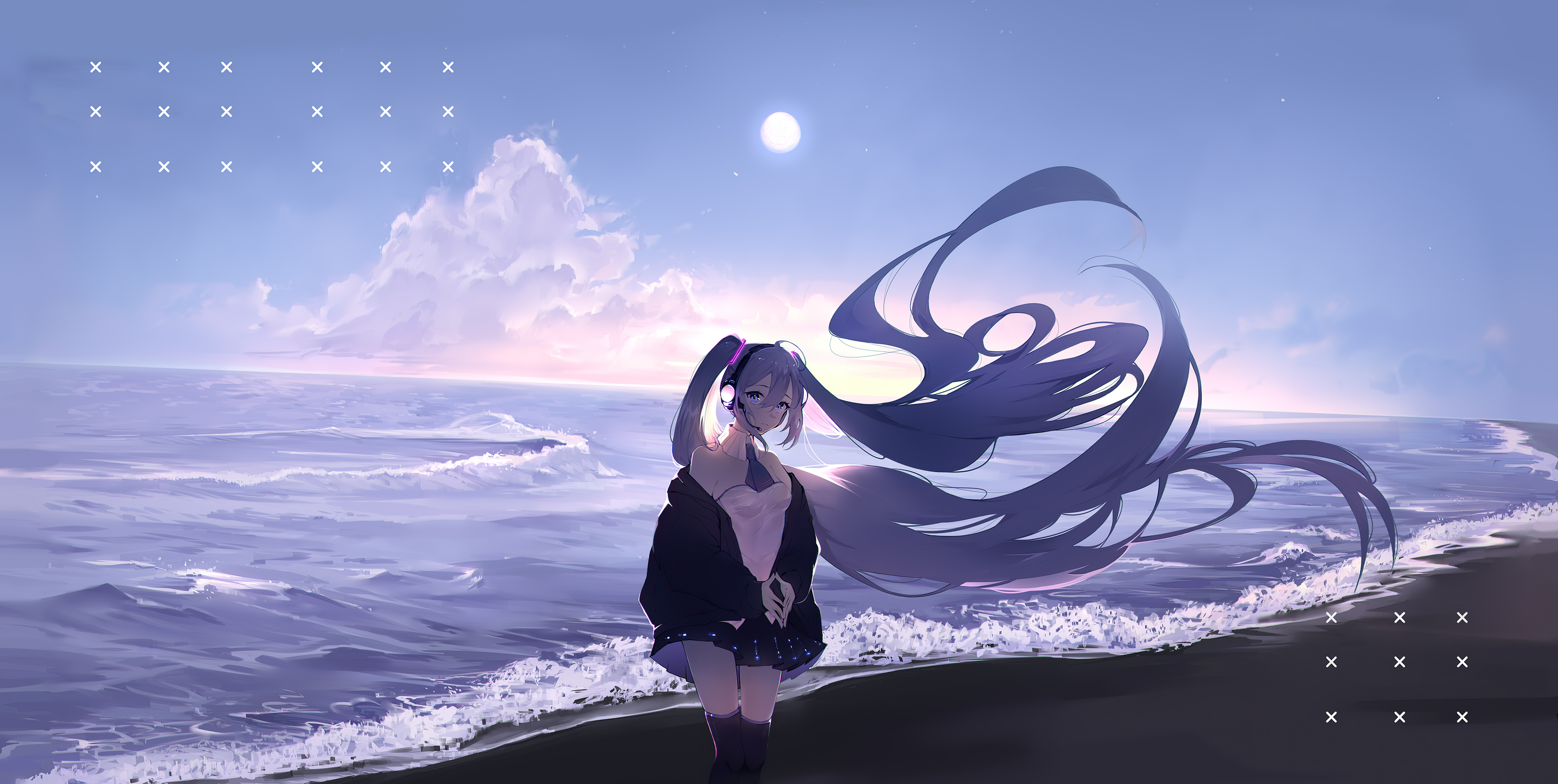 3840x2160 Resolution Hatsune Miku Vocaloid 4K Wallpaper  Wallpapers Den