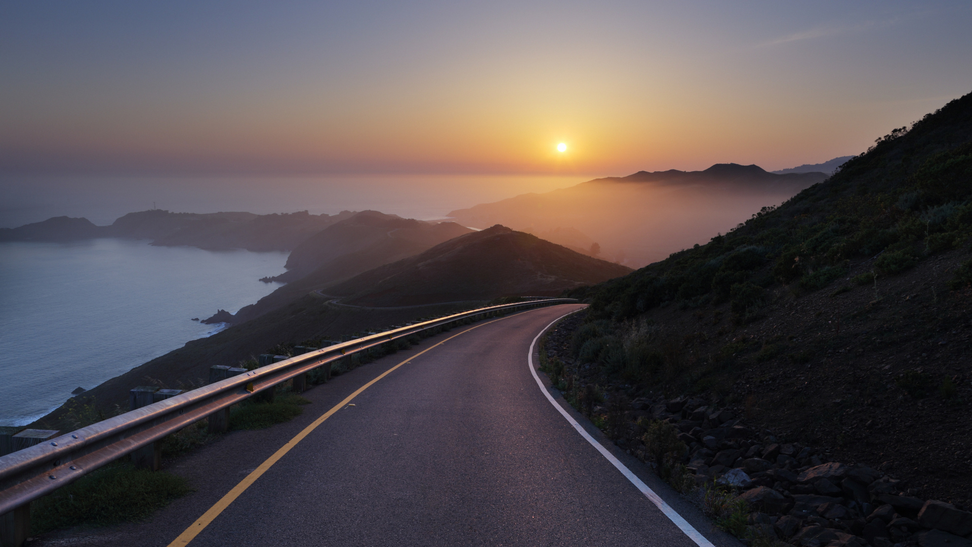 Hill Road Sunset Wallpaper Hd Nature Wallpapers 4k Wa - vrogue.co