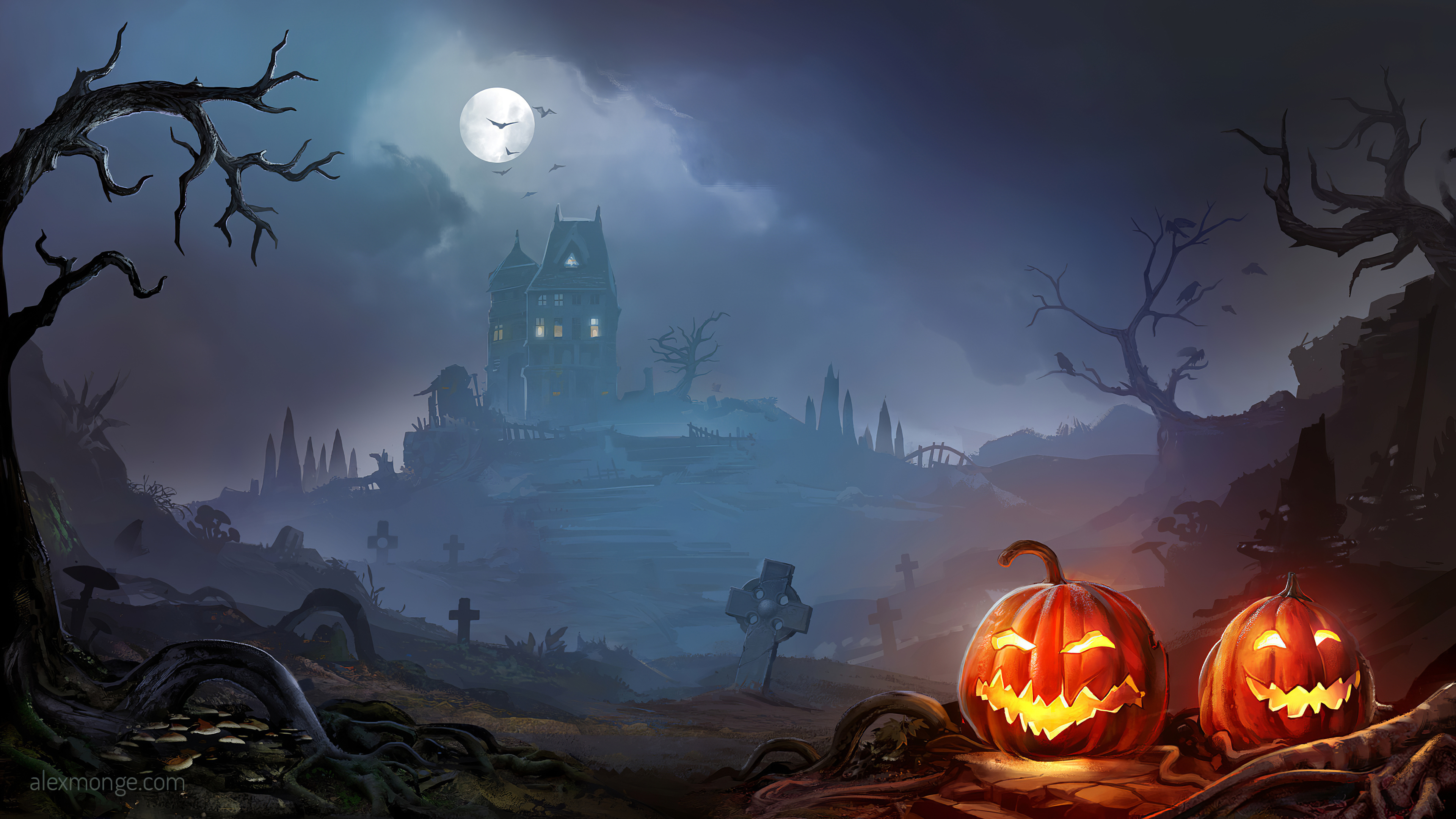 Horror Pumpkins Halloween 4k, HD Artist, 4k Wallpapers, Images, Backgrounds,  Photos and Pictures