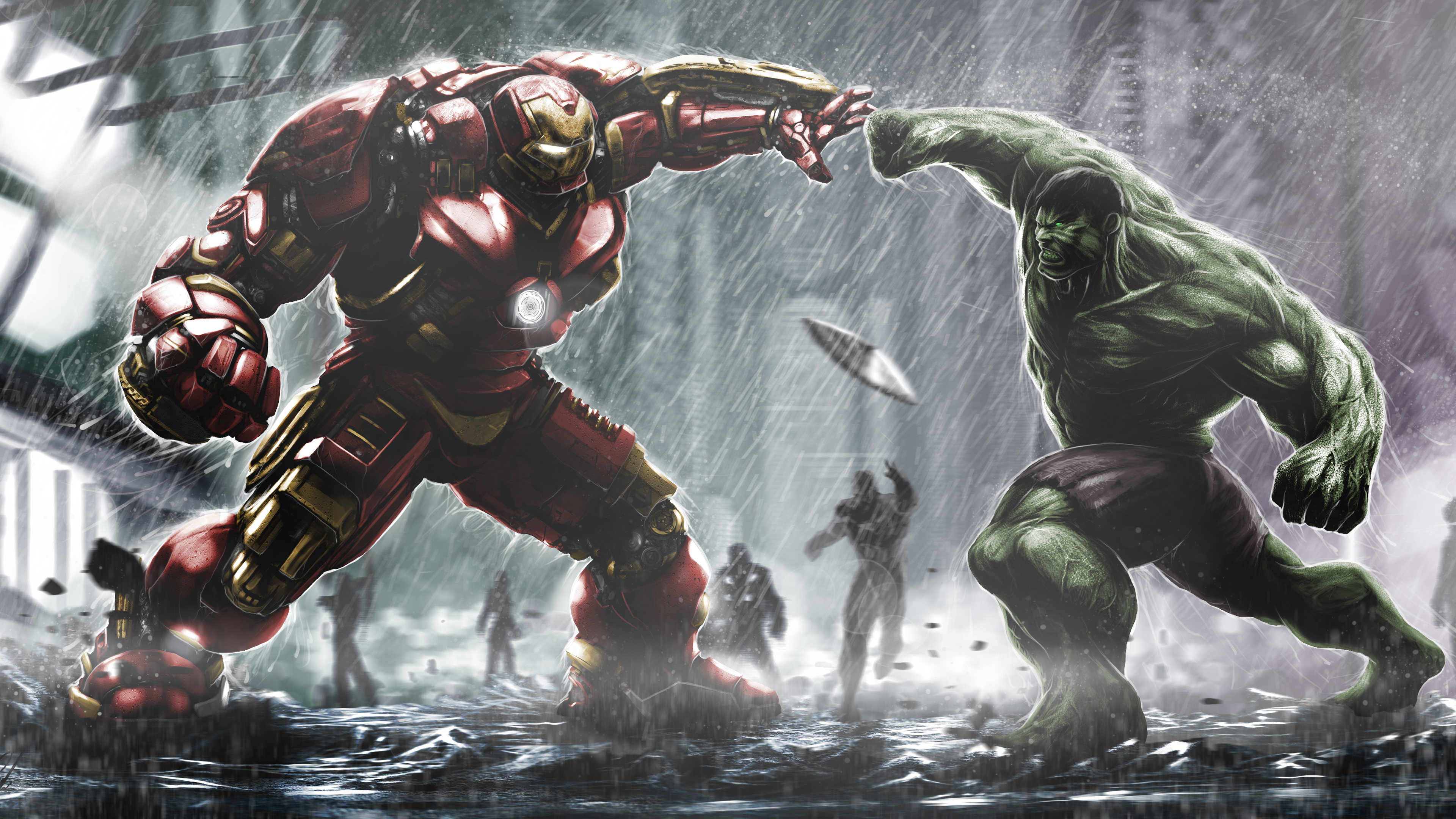 Hulkbuster Vs Hulk, HD Superheroes, 4k