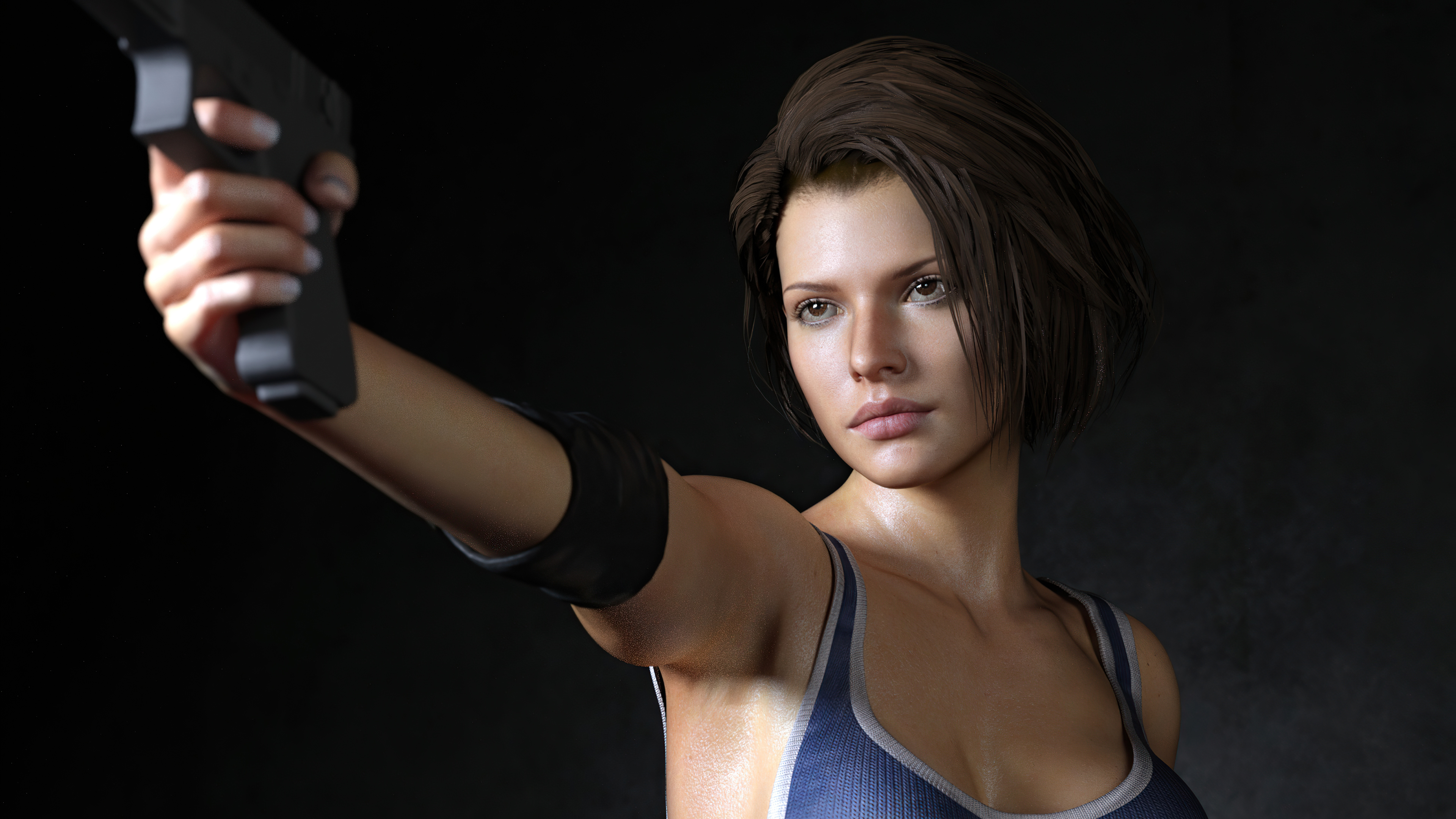 Download Jill Valentine In Action Wallpaper