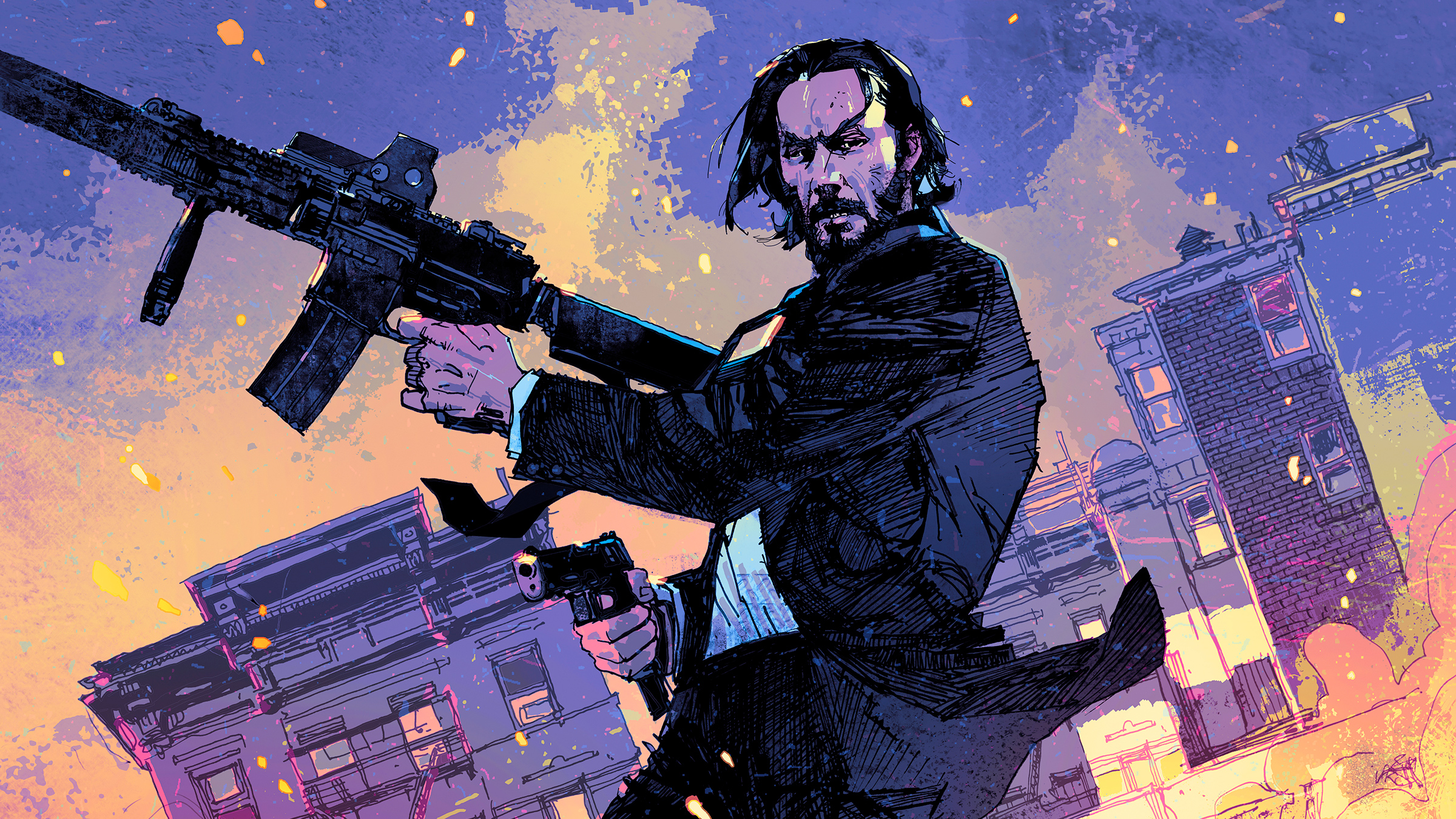 John Wick Illustration Hd Movies 4k Wallpapers Images