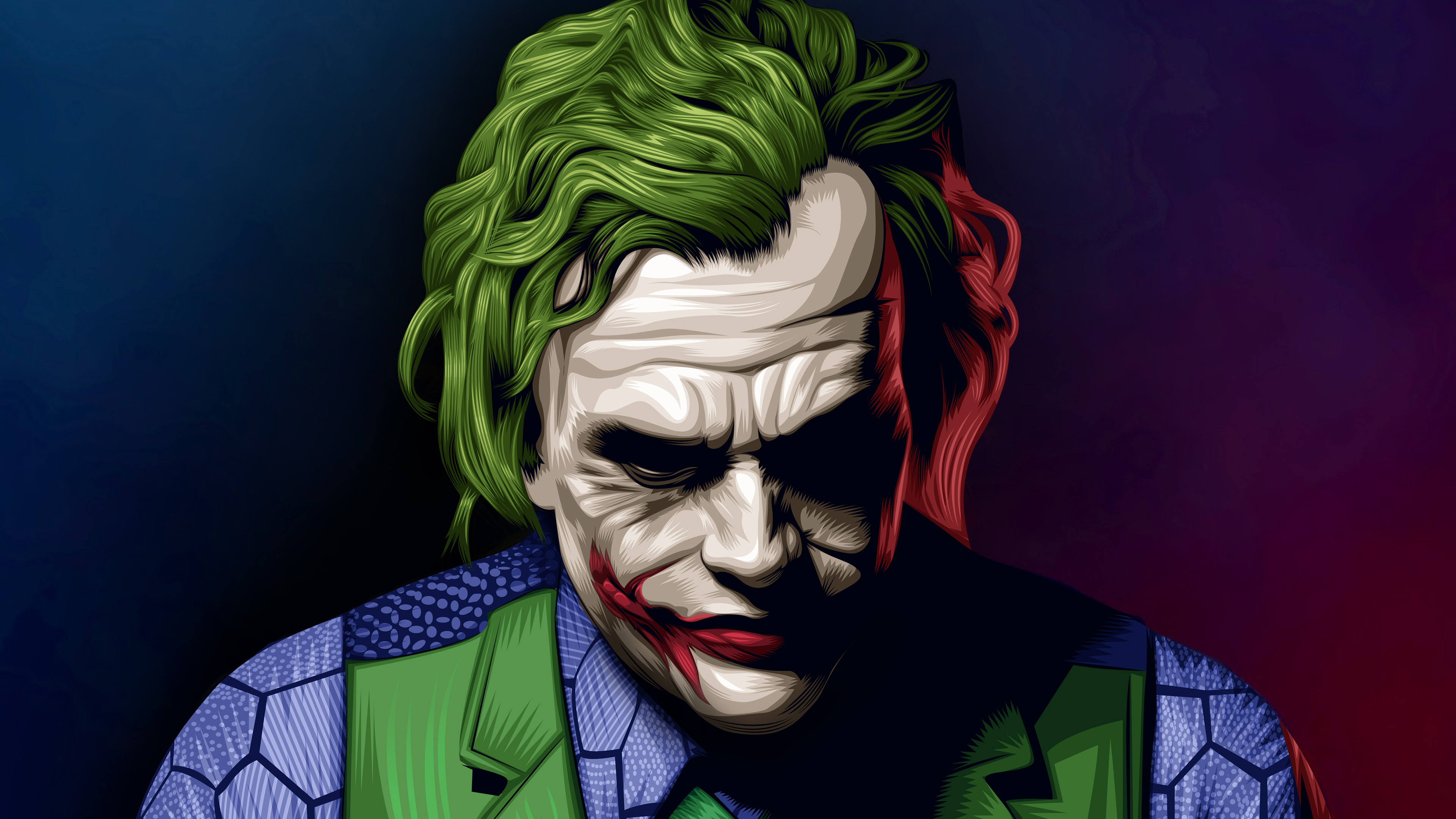 Joker Heath Ledger Illustration, HD Superheroes, 4k Wallpapers, Images,  Backgrounds, Photos and Pictures