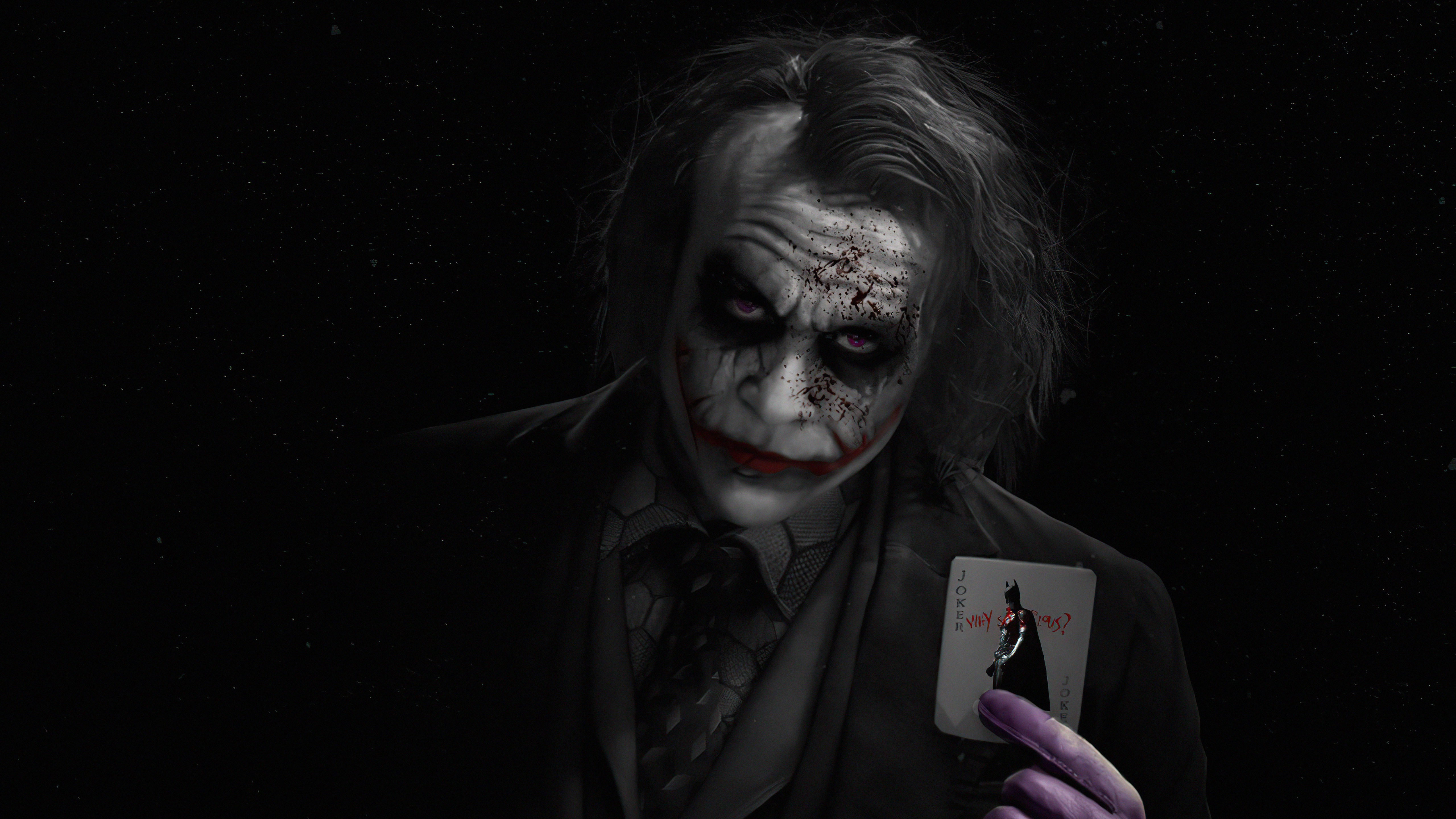Joker Heath Ledger With Card 5k, HD Superheroes, 4k Wallpapers, Images,  Backgrounds, Photos and Pictures