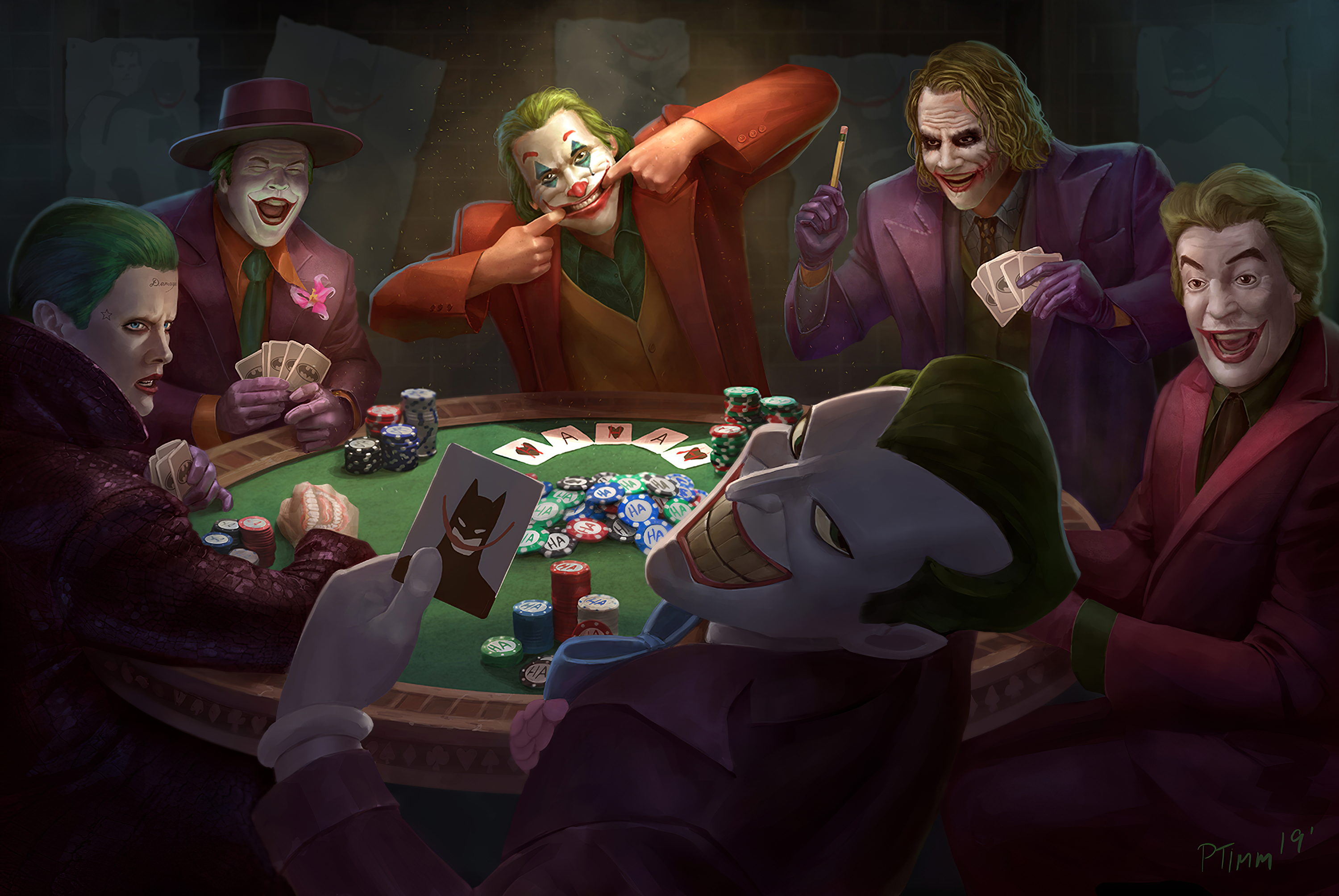 Joker Poker Wallpaper,HD Superheroes Wallpapers,4k Wallpapers,Images 