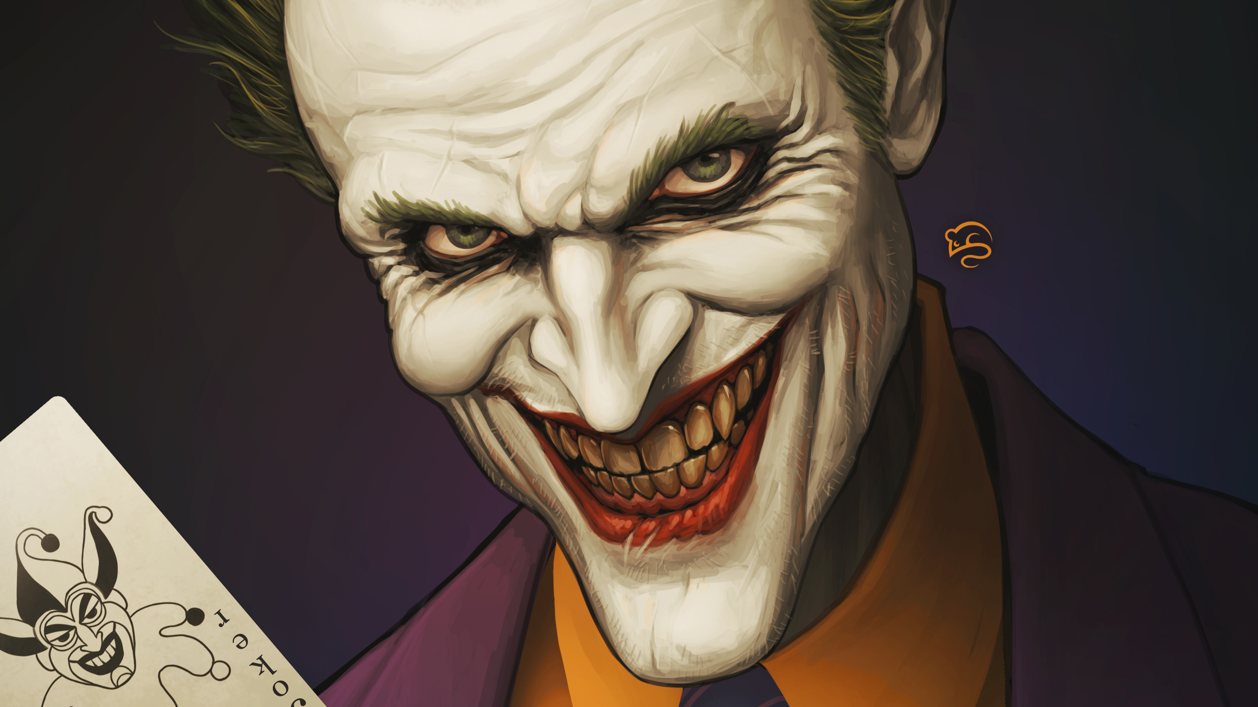 the joker cartoon smile