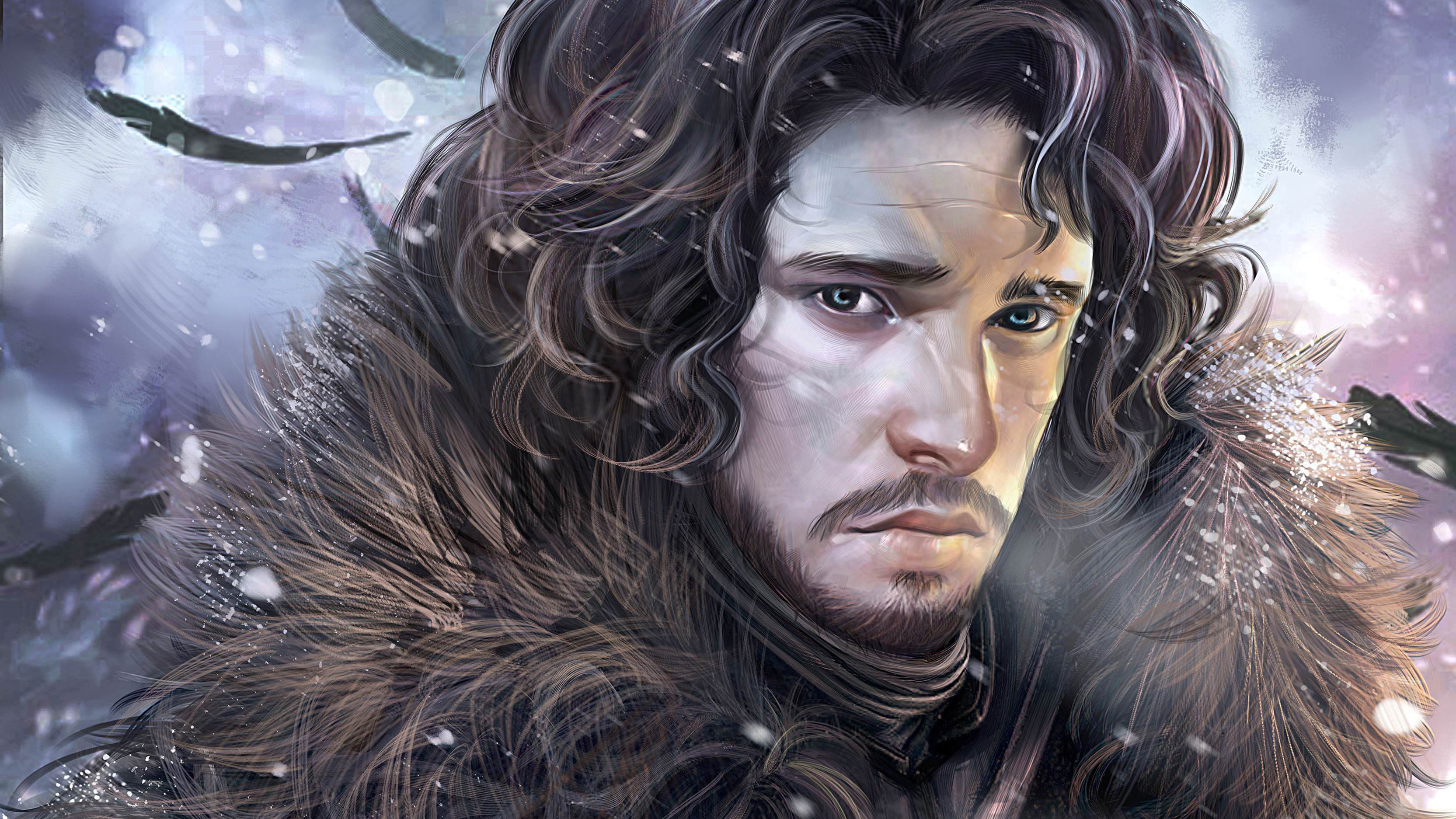 Jon Snow with dragon from Game of thrones Wallpaper 4k Ultra HD ID4921