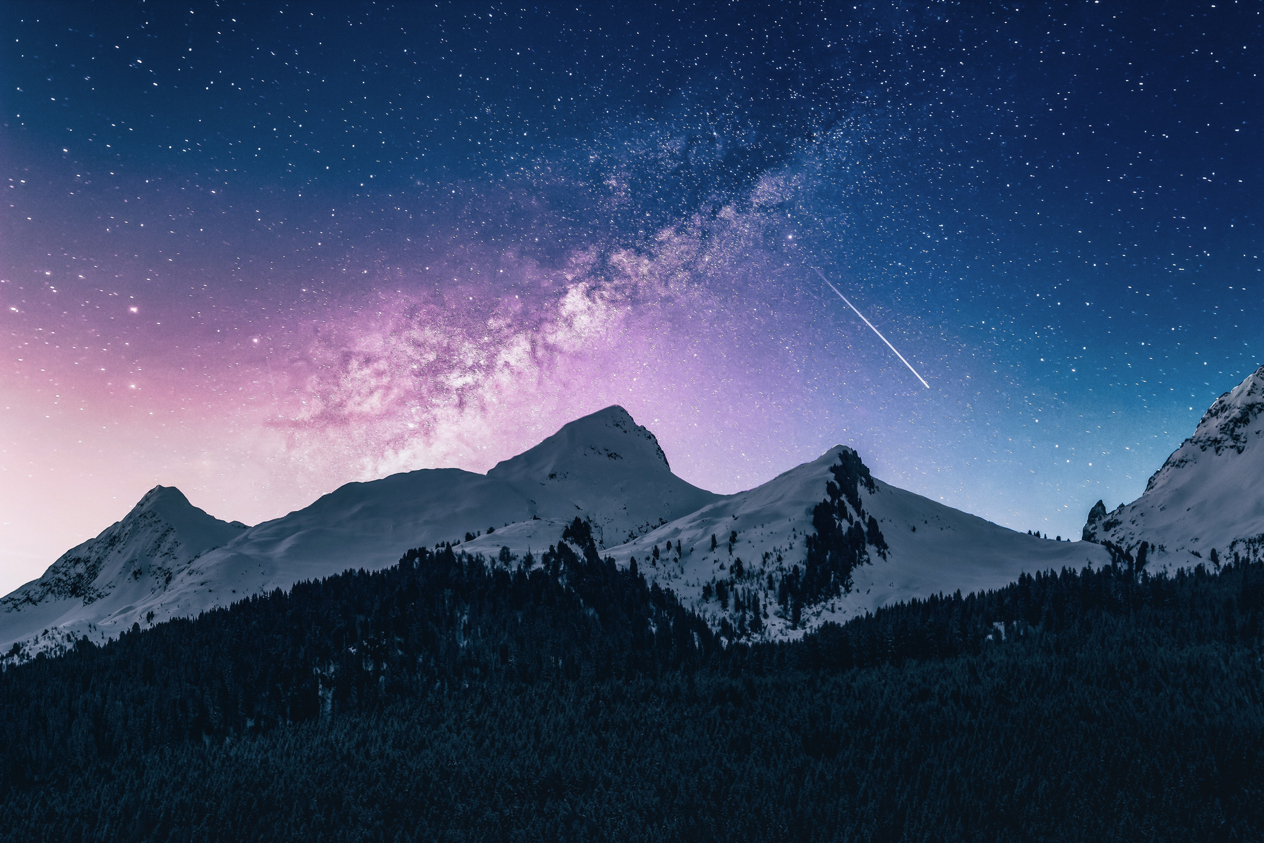 Landscape Outdoor Mountains Galaxy 4k Wallpaper,HD Nature Wallpapers,4k
