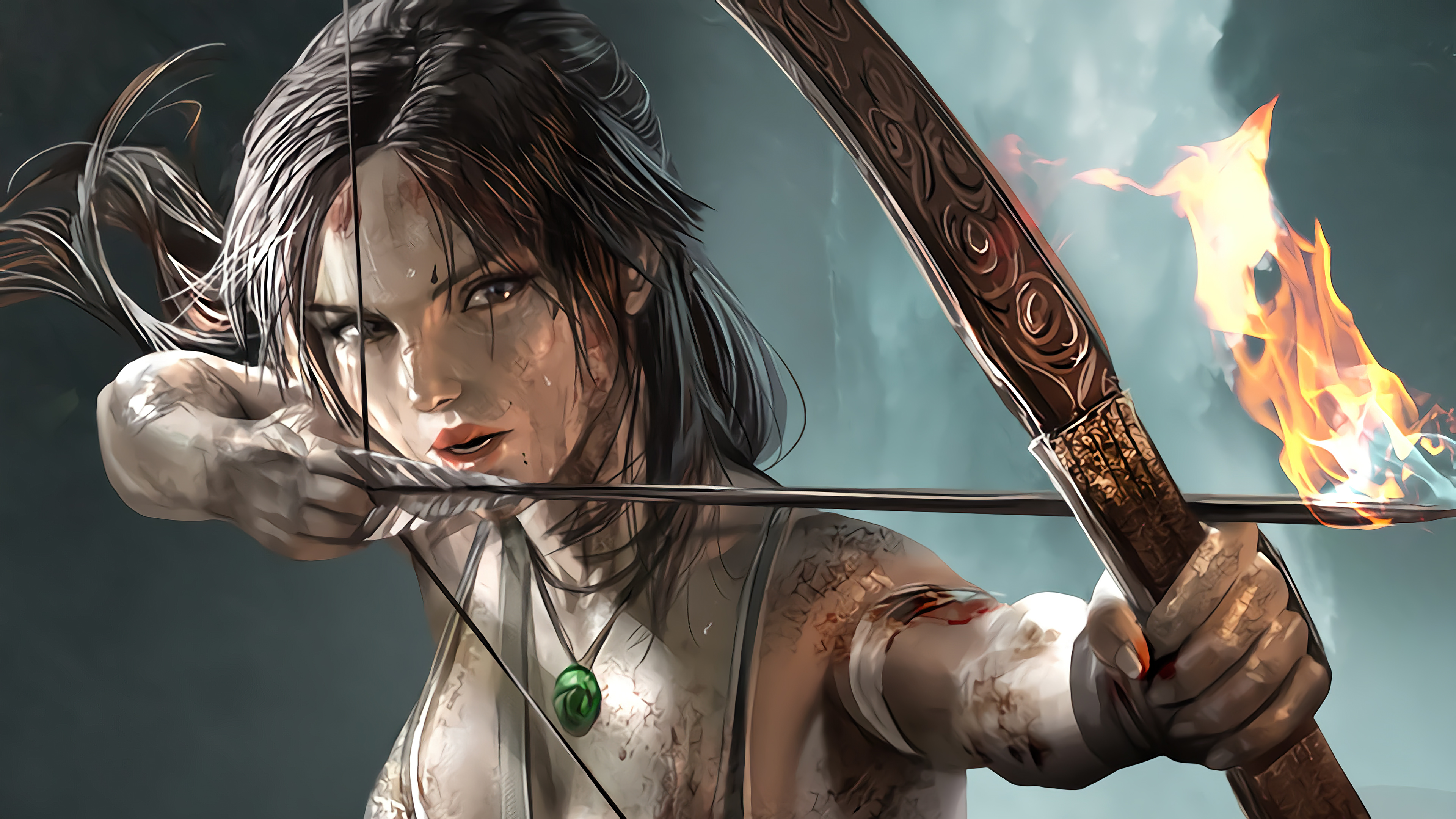 Lara Croft, Rise of the Tomb Raider, use bow, Lara, Croft, Rise, Tomb,  Raider, HD wallpaper | Wallpaperbetter