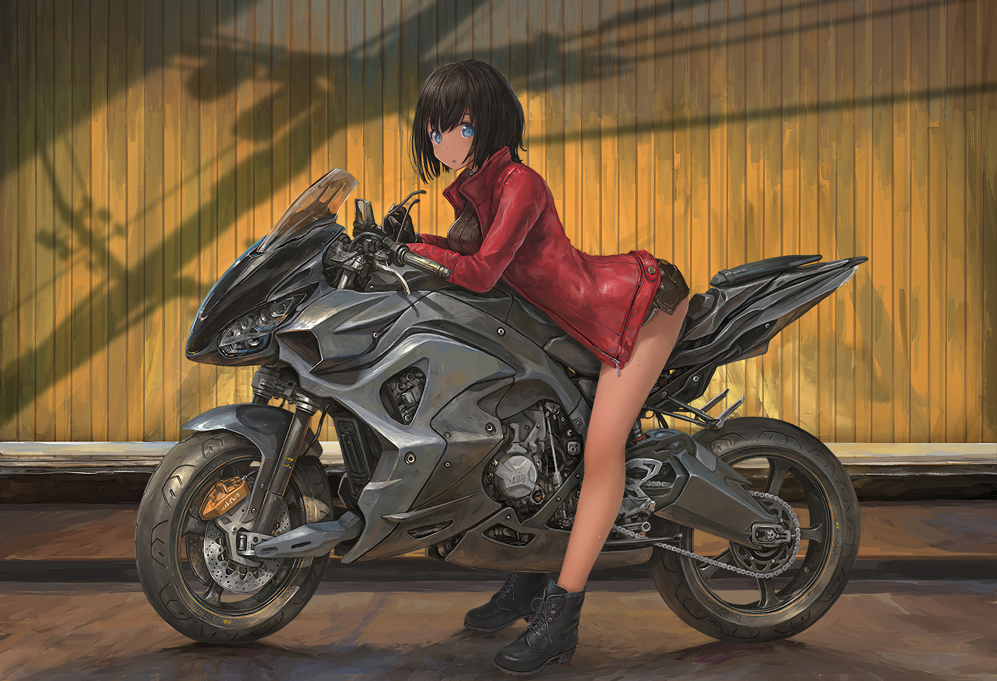 Leather Jackets Anime Girl On Bike 4k, HD Anime, 4k Wallpapers, Images,  Backgrounds, Photos and Pictures