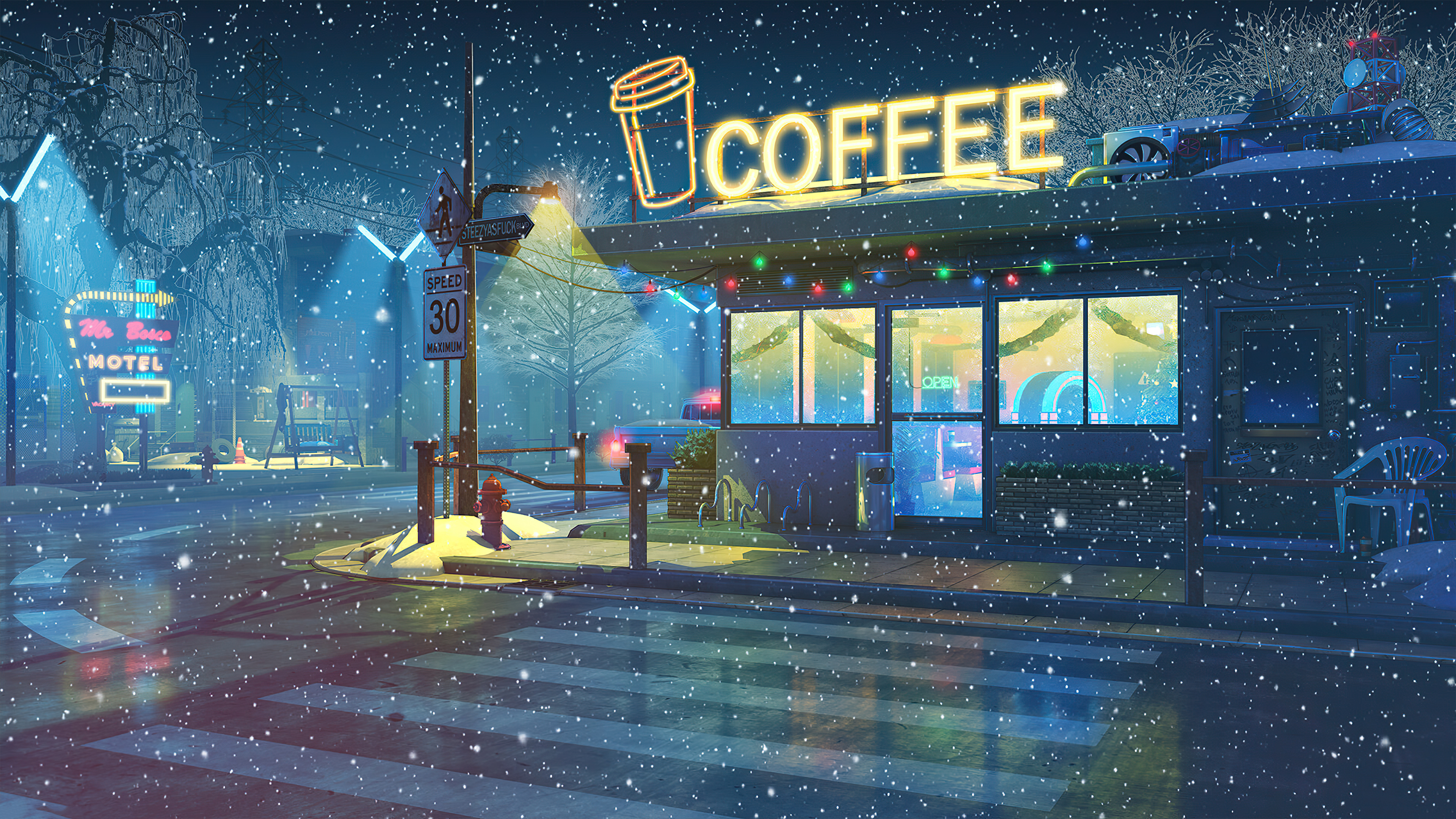 1366x768 Lo Fi Cafe 4k 1366x768 Resolution HD 4k Wallpapers, Images
