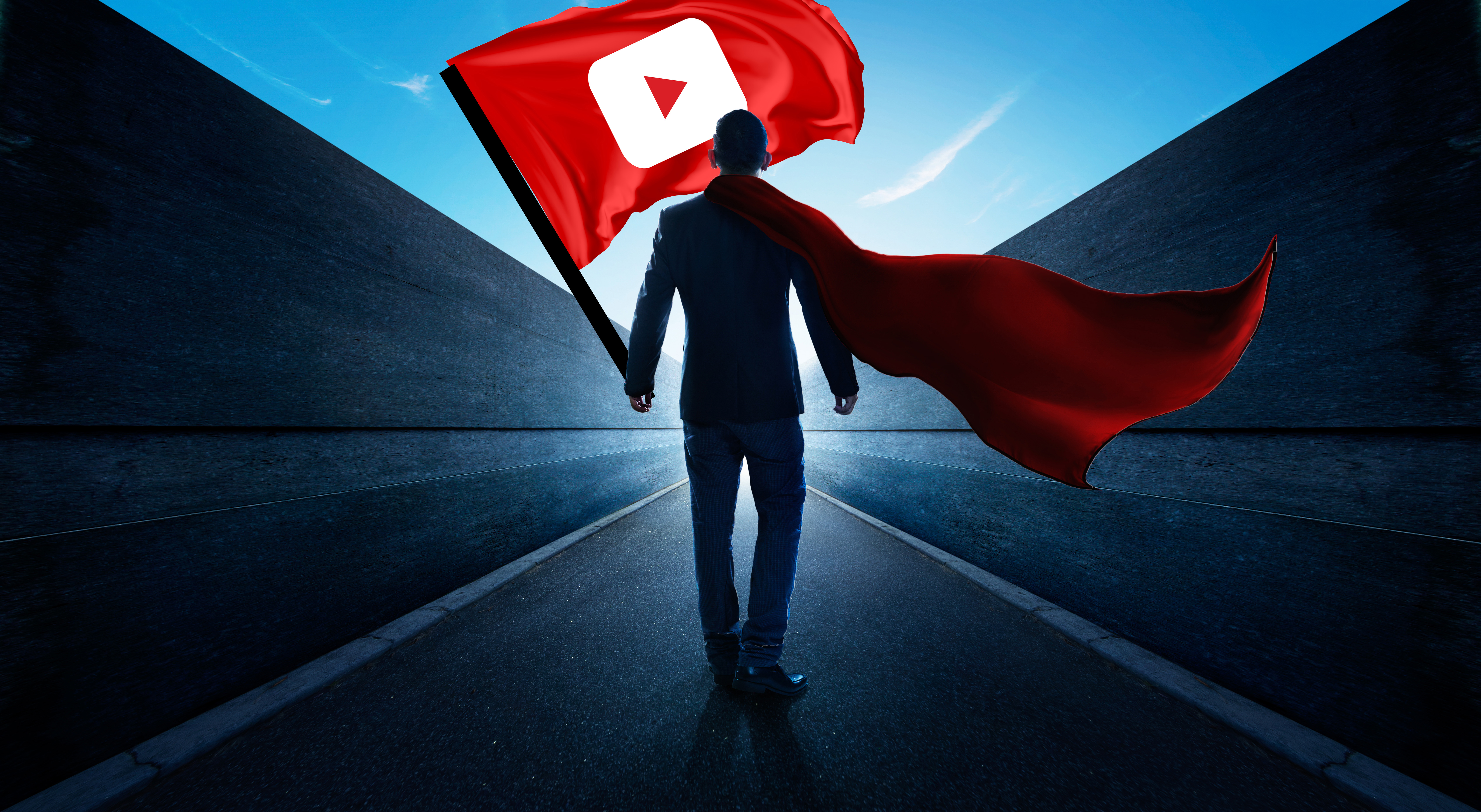 1920x1080 Man With Youtube Flag Laptop Full Hd 1080p Hd 4k Wallpapers Images Backgrounds Photos And Pictures