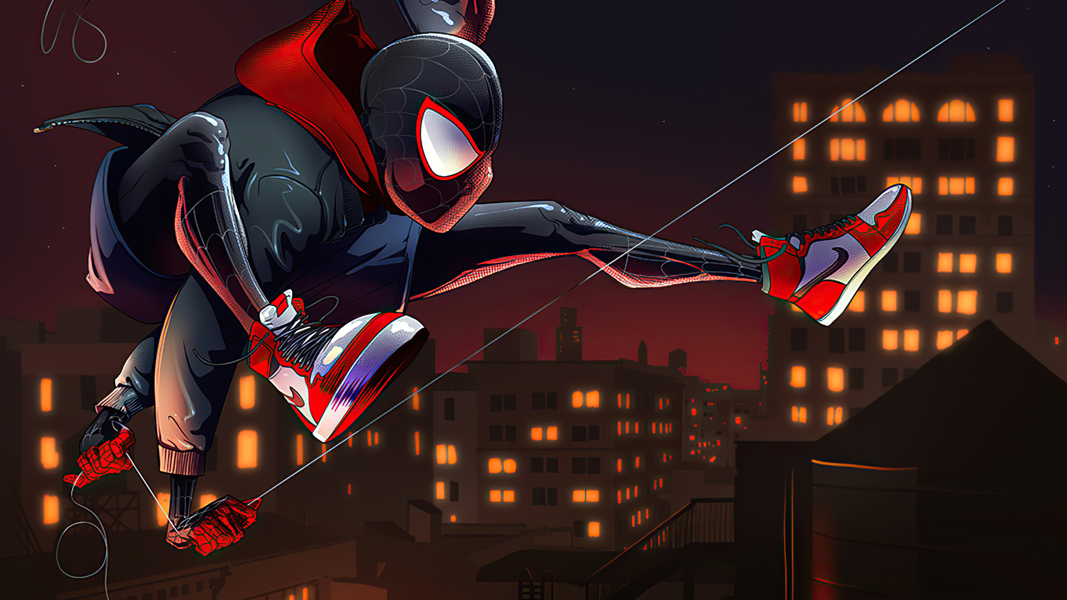 Download wallpaper: Spider Man: Miles Morales screenshot 1366x768