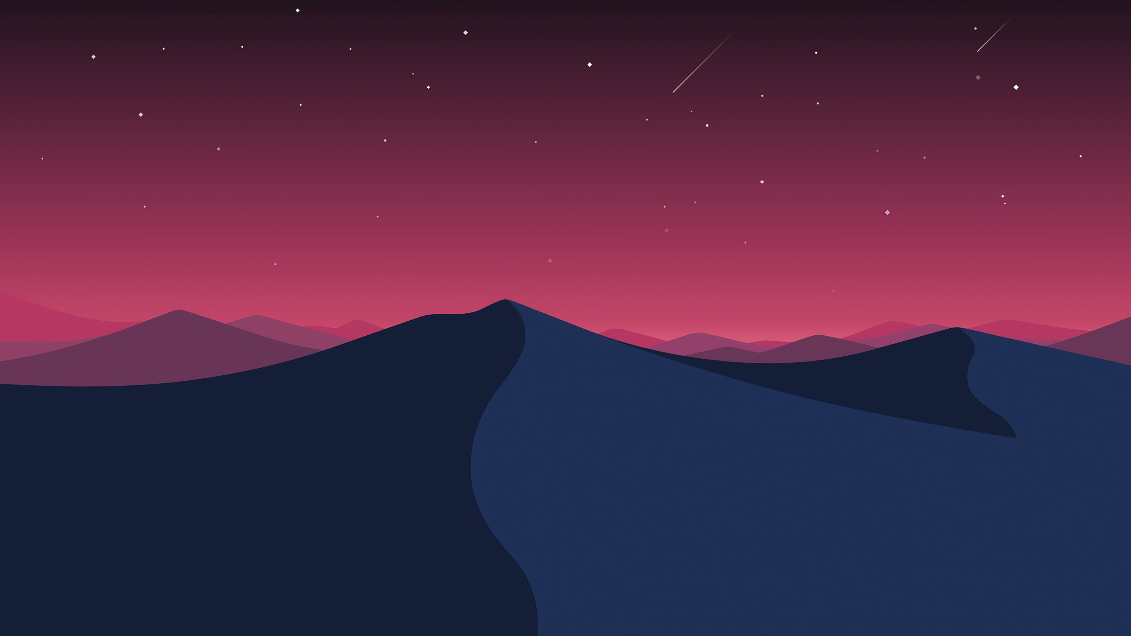 3840x2160 Minimal Mountains 4K Wallpaper