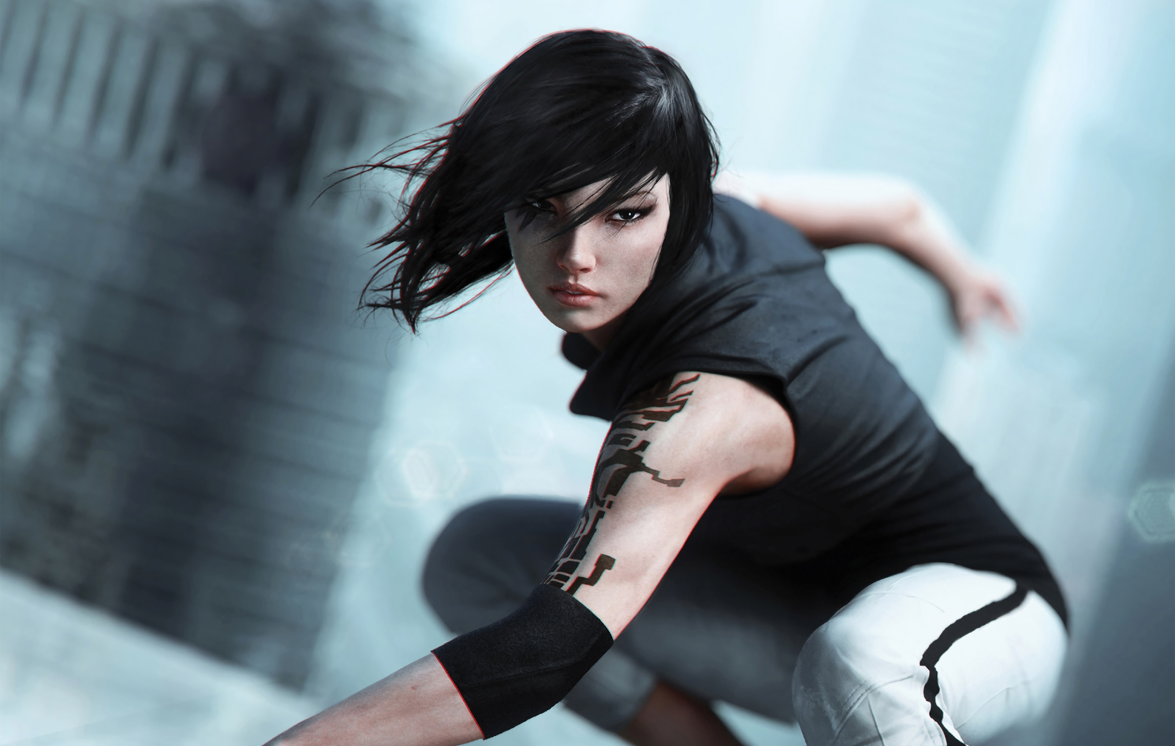 Edge на рабочий стол. Фэйт Коннорс 2008. Фэйт Коннорс Mirror's Edge 2008. Фейт Mirrors Edge. Фейт Коннорс из Mirrors Edge.